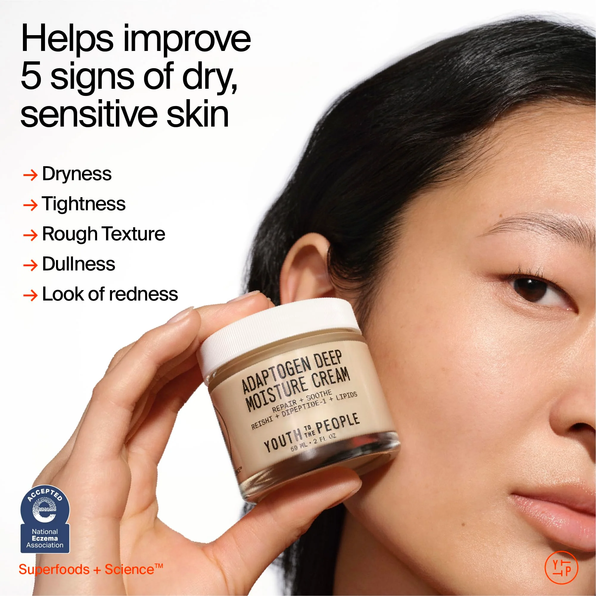 Youth To The People Adaptogen Skin Repairing Moisture Cream, Hydrating Face Moisturizer for Sensitive & Dry Skin, Soothes Skin Barrier, Dermatologist Tested, Fragrance-free, Vegan - 2 Fl Oz - Image 10