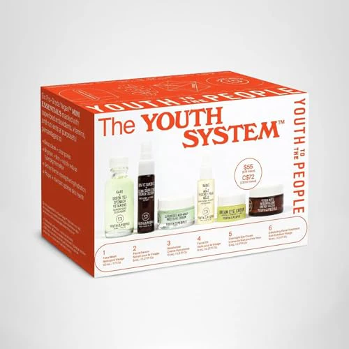 Youth To The People Youth System Set - 6-Piece Superfood Discovery Skincare Giftset, Travel Cleanser, Dewy Face Oil, Hydrating Moisturizer, Brightening Serum, Exfoliating Facial Mask, and Eye Cream - Image 2