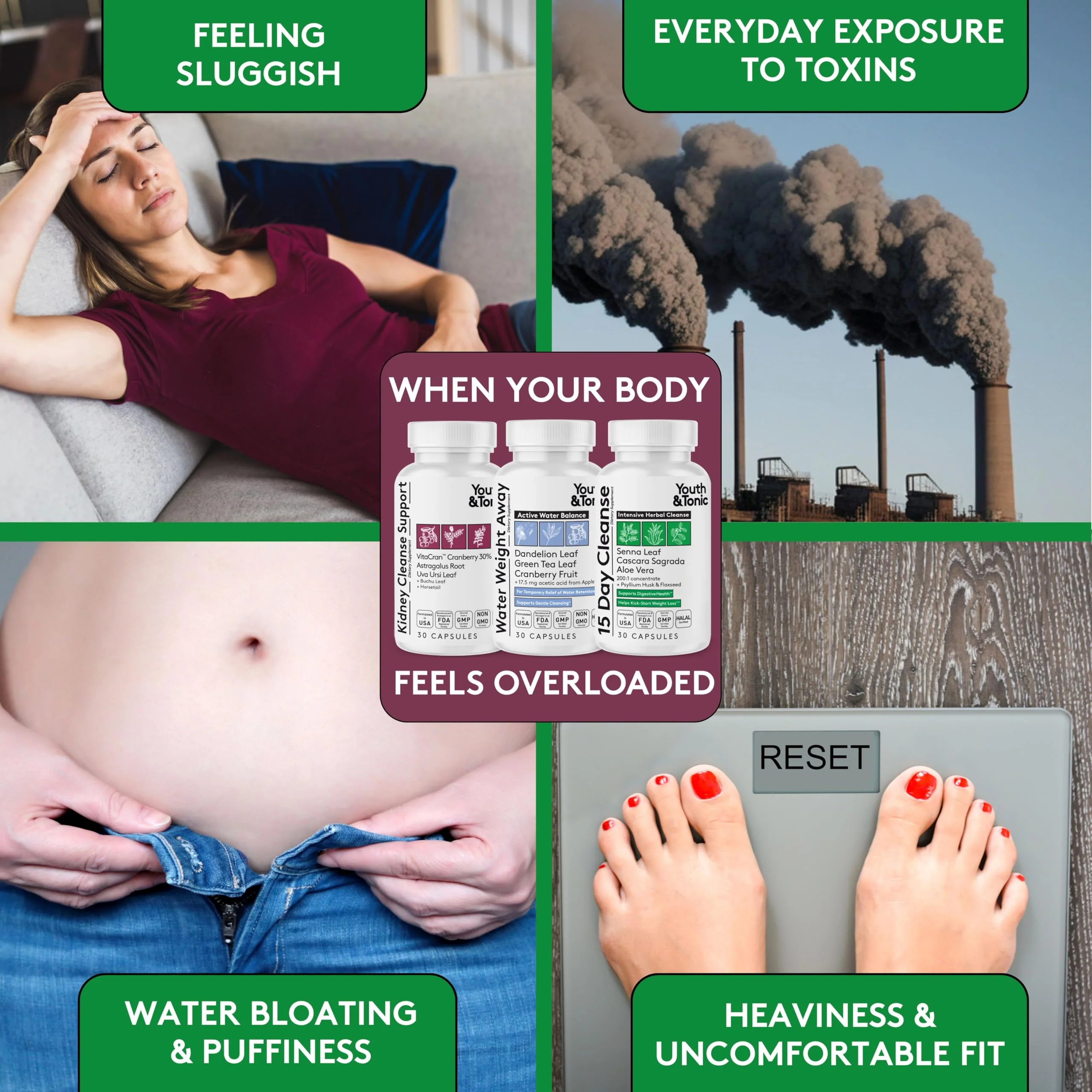 Youth & Tonic Complete Multi-Organ Detox Support – 15 Day Colon Cleanser & Gut Detox, Kidney Cleanse, Water Balance & Liver Health, 90 Pills for Women and Men - Image 4