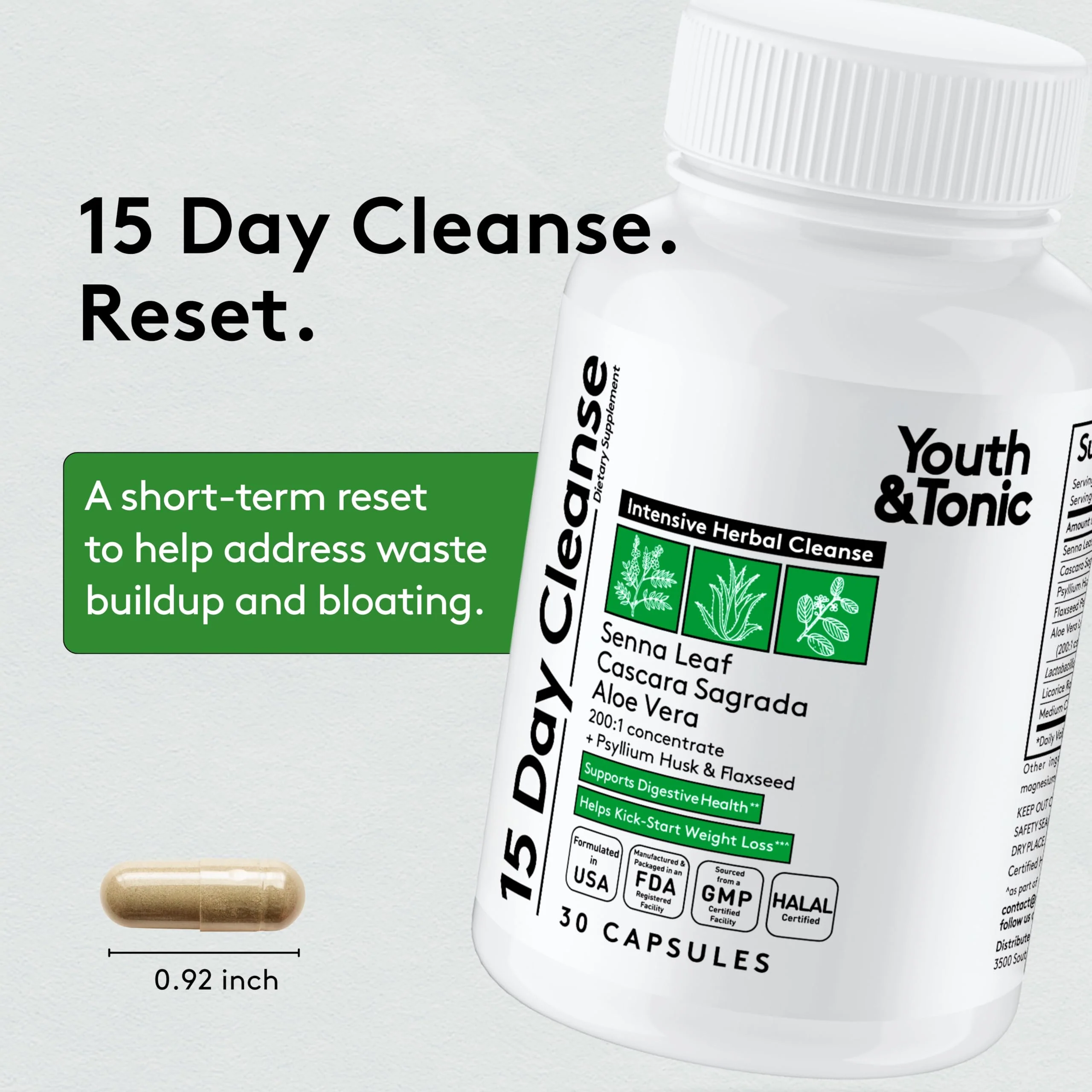Youth & Tonic Complete Multi-Organ Detox Support – 15 Day Colon Cleanser & Gut Detox, Kidney Cleanse, Water Balance & Liver Health, 90 Pills for Women and Men - Image 5