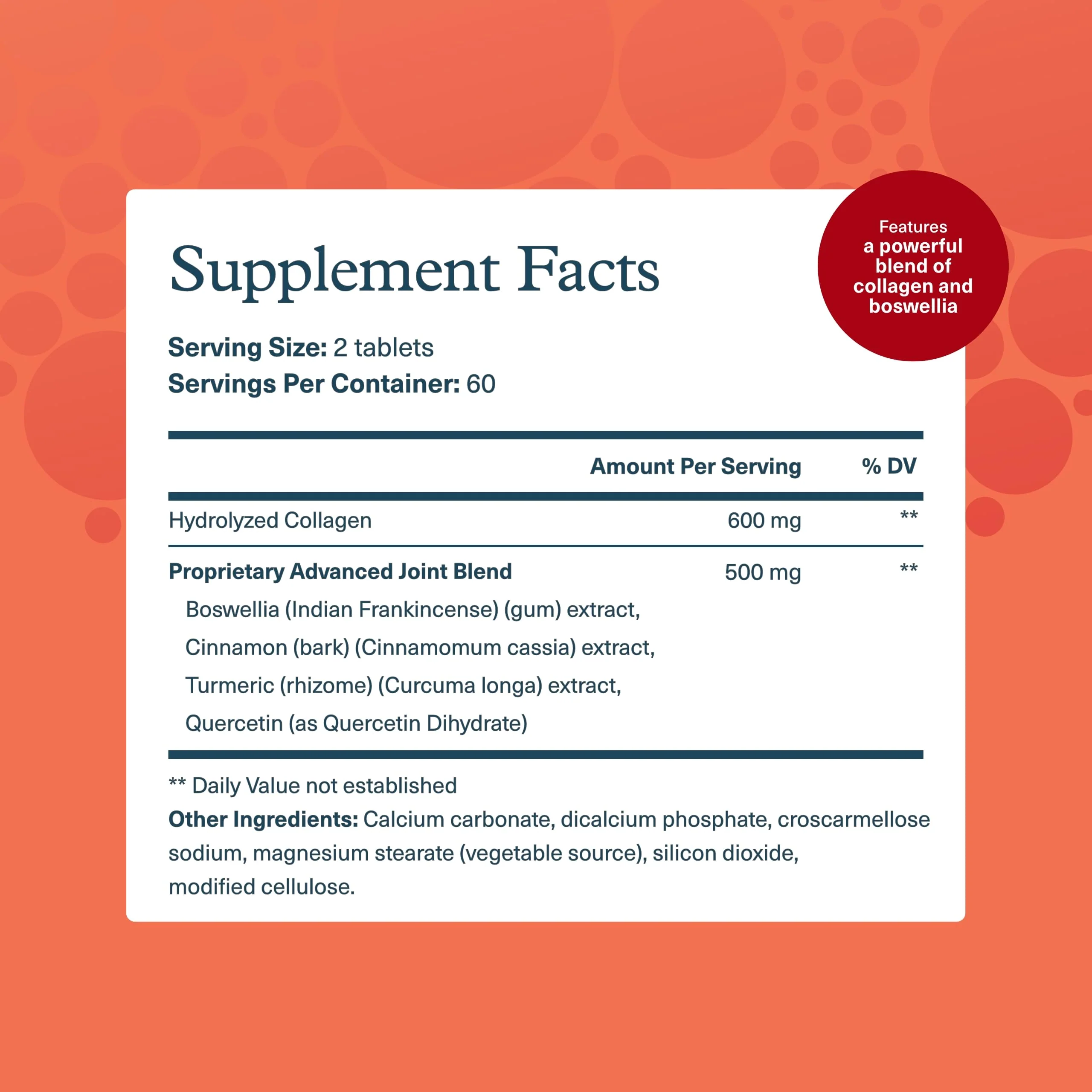 Youtheory Joint Collagen Advanced - Contains Undenatured Type II Collagen & Herbal Ingredients - Contains Bovine Source - Shellfish Free - 120 Tablets (60-Day Supply) - Image 9
