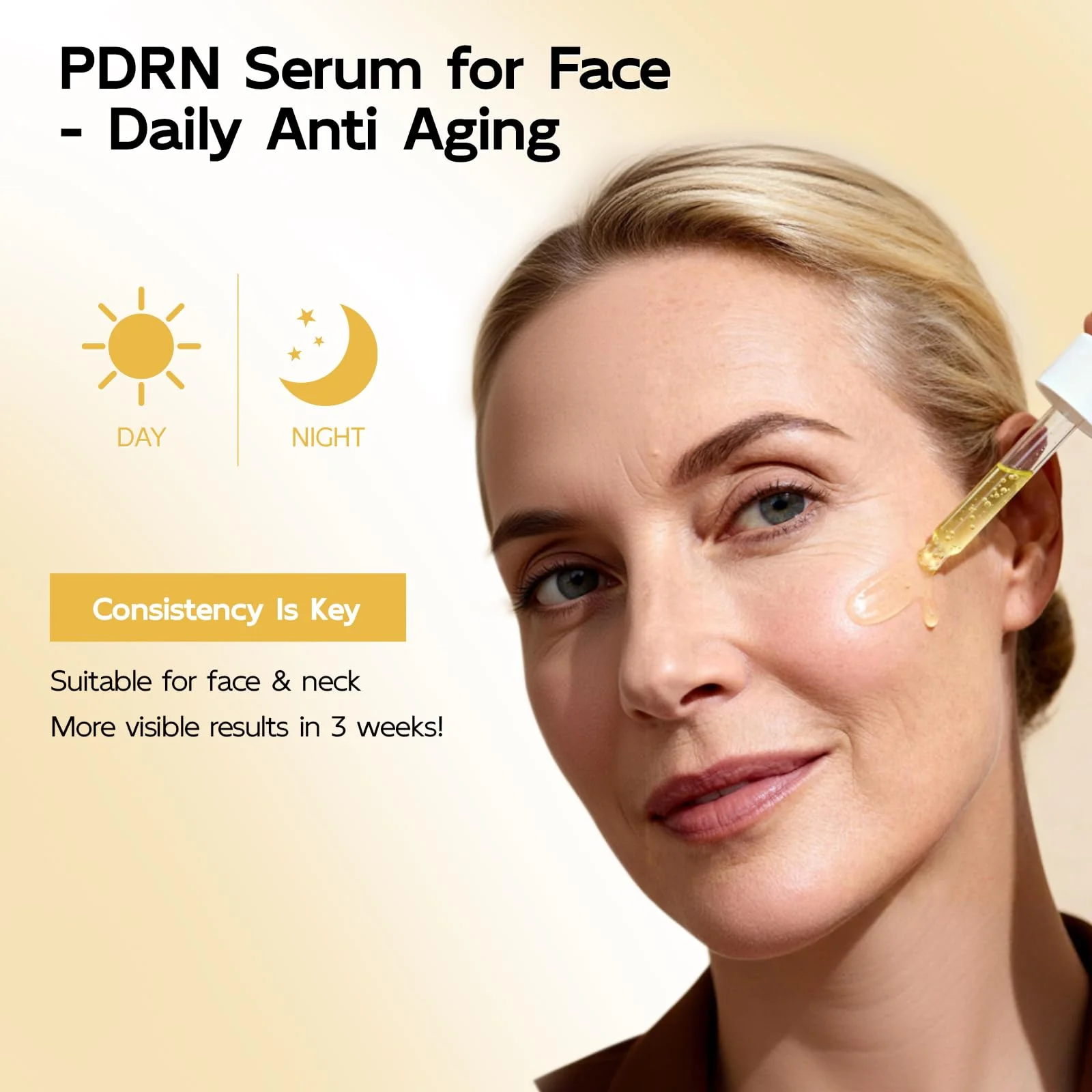 YouthVibe 0.5% PDRN Serum for Face, Anti-Aging Salmon DNA Face Serum with Hyaluronic Acid + Niacinamide + Squalane, Firming & Hydrating, Helps Smooth the Look of Fine Lines & Wrinkles, 30mL - Image 2