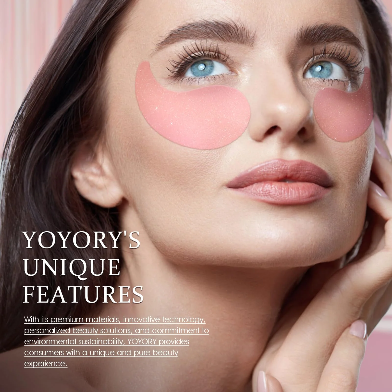YOYORY Under Eye Patches Masks - for Fine Lines with Collagen and Hyaluronic Acid, Dark Circles,Eye bags,and Fade Wrinkles, puffiness Smoothing Skin Care Treatment for Women and Men, (60 Pcs) Pink - Image 3