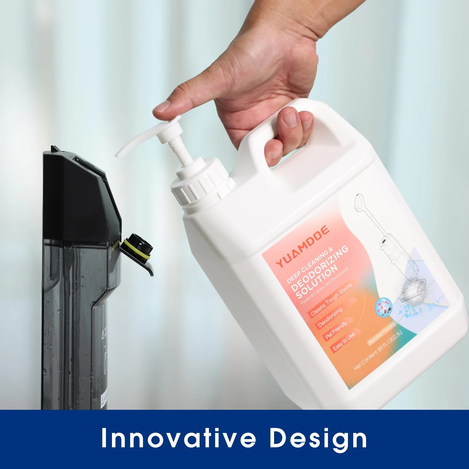 Yuamdoe Deep Cleaning & Deodorizing solution, 85FL OZ/2.5L, Designed for Tineco, Compatible with Floor One Series & iFloor Series(EXCEPT S5 Steam/S7 $team/iFLOOR 5 Steam),Blended Flowery - Image 5