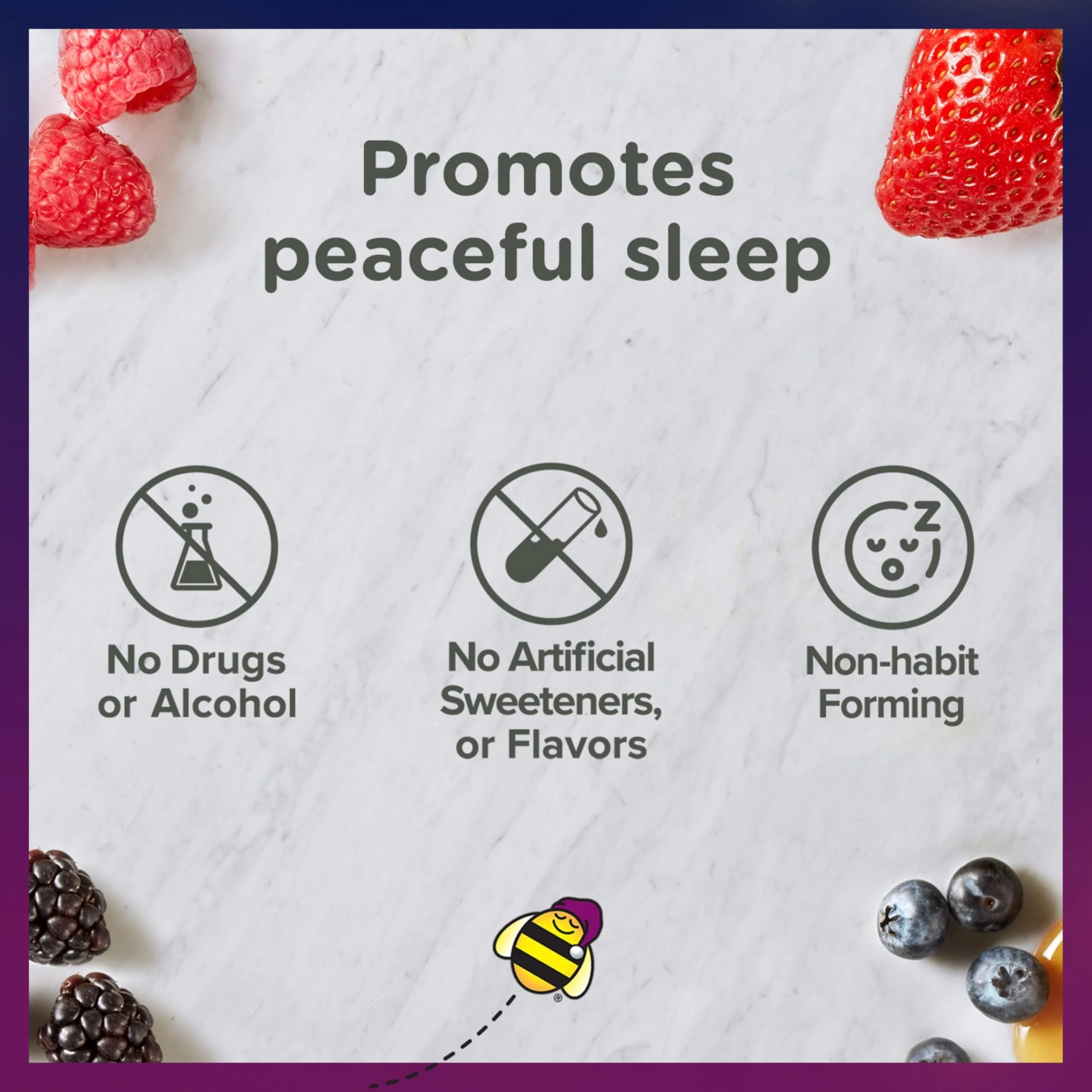 Zarbee's Kids Melatonin Chewable Tablet, 1mg Melatonin, Drug-Free & Effective Sleep Supplement, Natural Grape Flavor, No Artificial Sweeteners or Dyes, Gluten Free, Ages 3+, 50 ct - Image 4