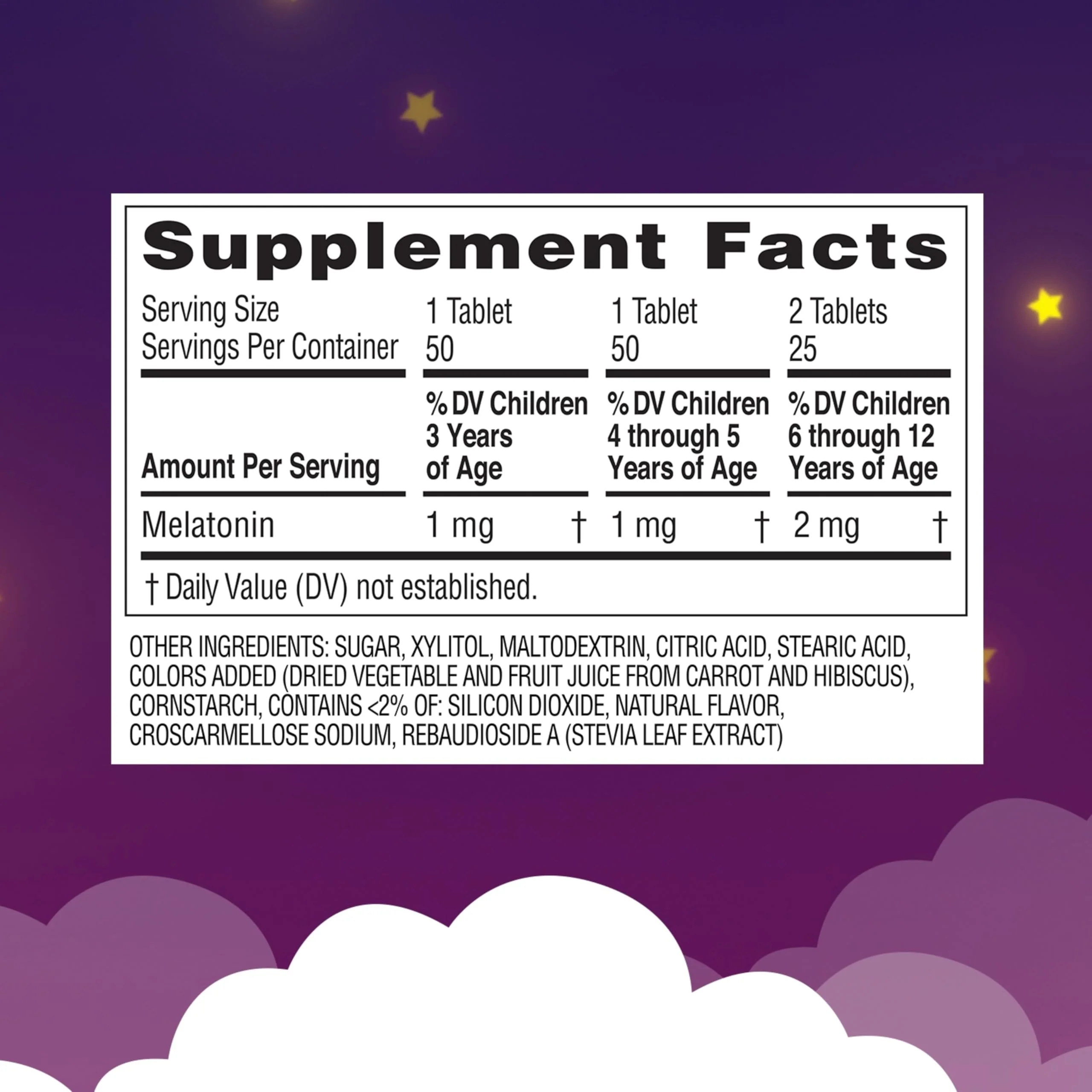 Zarbee's Kids Melatonin Chewable Tablet, 1mg Melatonin, Drug-Free & Effective Sleep Supplement, Natural Grape Flavor, No Artificial Sweeteners or Dyes, Gluten Free, Ages 3+, 50 ct - Image 5