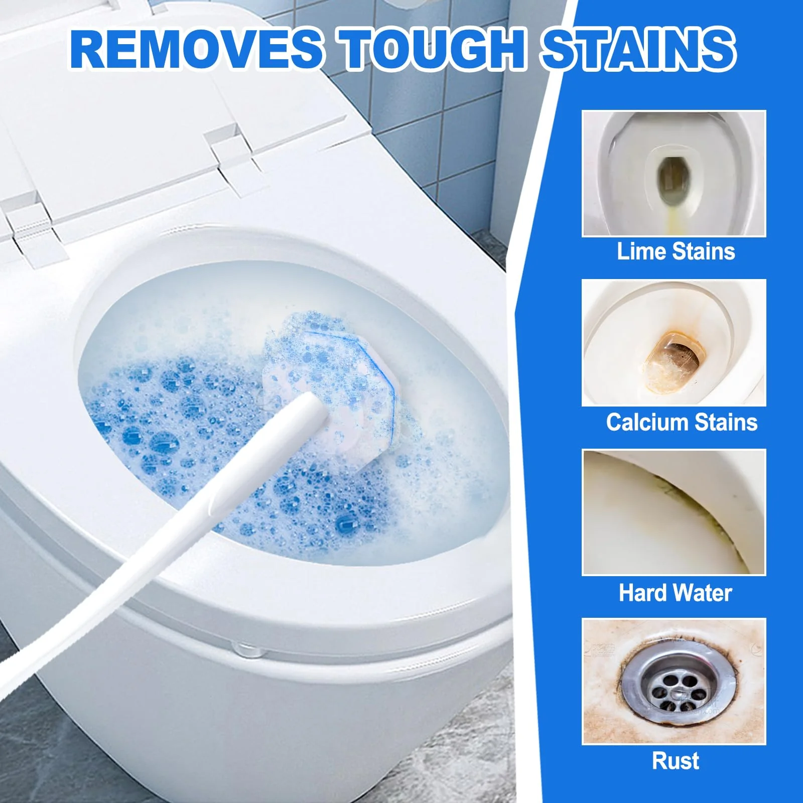 Zeefpod 200 Count Disposable Toilet Brush,Toilet Cleaner Wand Refills Compatible with Most Toilet Brushes- No Falling Apart, Fresh Fragrance,4X Cleaning Power,Bathroom Cleaning. - Image 2