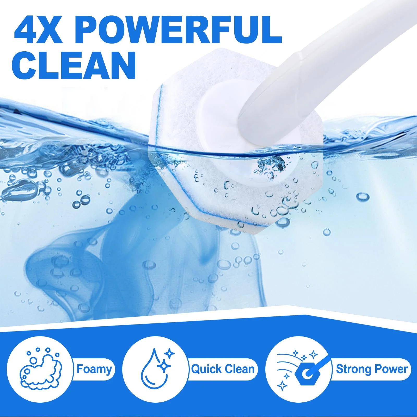 Zeefpod 200 Count Disposable Toilet Brush,Toilet Cleaner Wand Refills Compatible with Most Toilet Brushes- No Falling Apart, Fresh Fragrance,4X Cleaning Power,Bathroom Cleaning. - Image 4