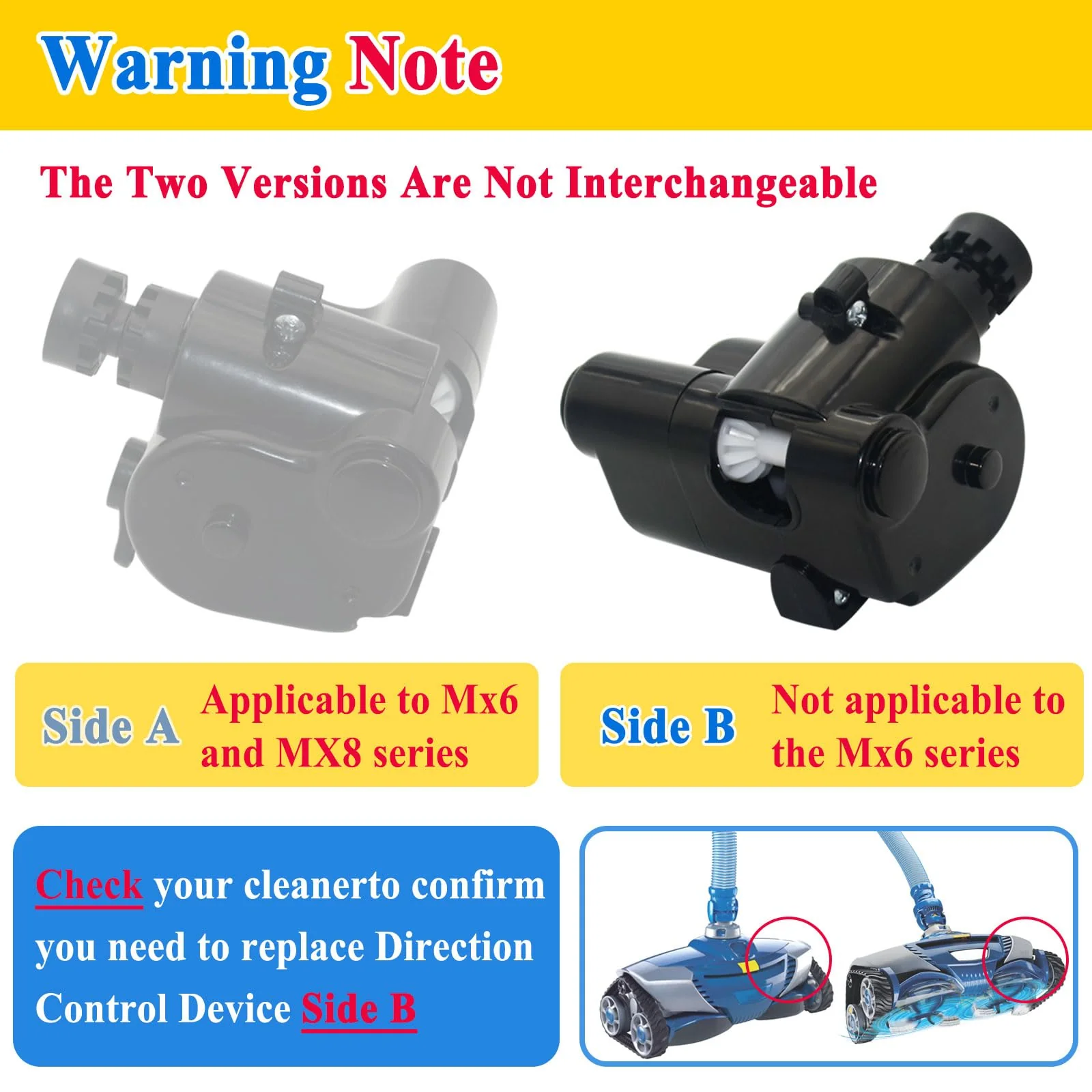 Zeiboat R0524800 Side B Direction Control Device Replacement, for MX8 Series In Ground Automatic Pool Cleaners - Image 2