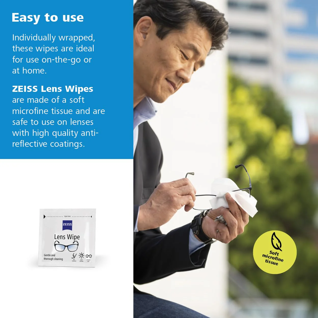 ZEISS Pre-Moistened Lens Cleaning Wipes, 200 Count - Image 8