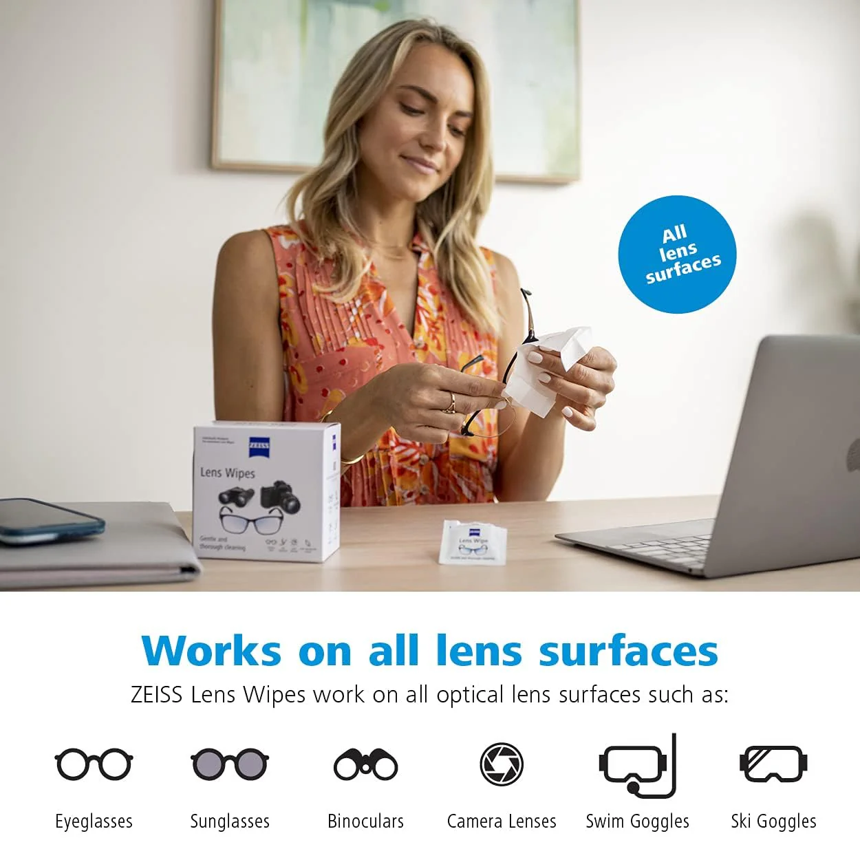 ZEISS Pre-Moistened Lens Cleaning Wipes, 2400 Count, Pack of 12 - Image 9