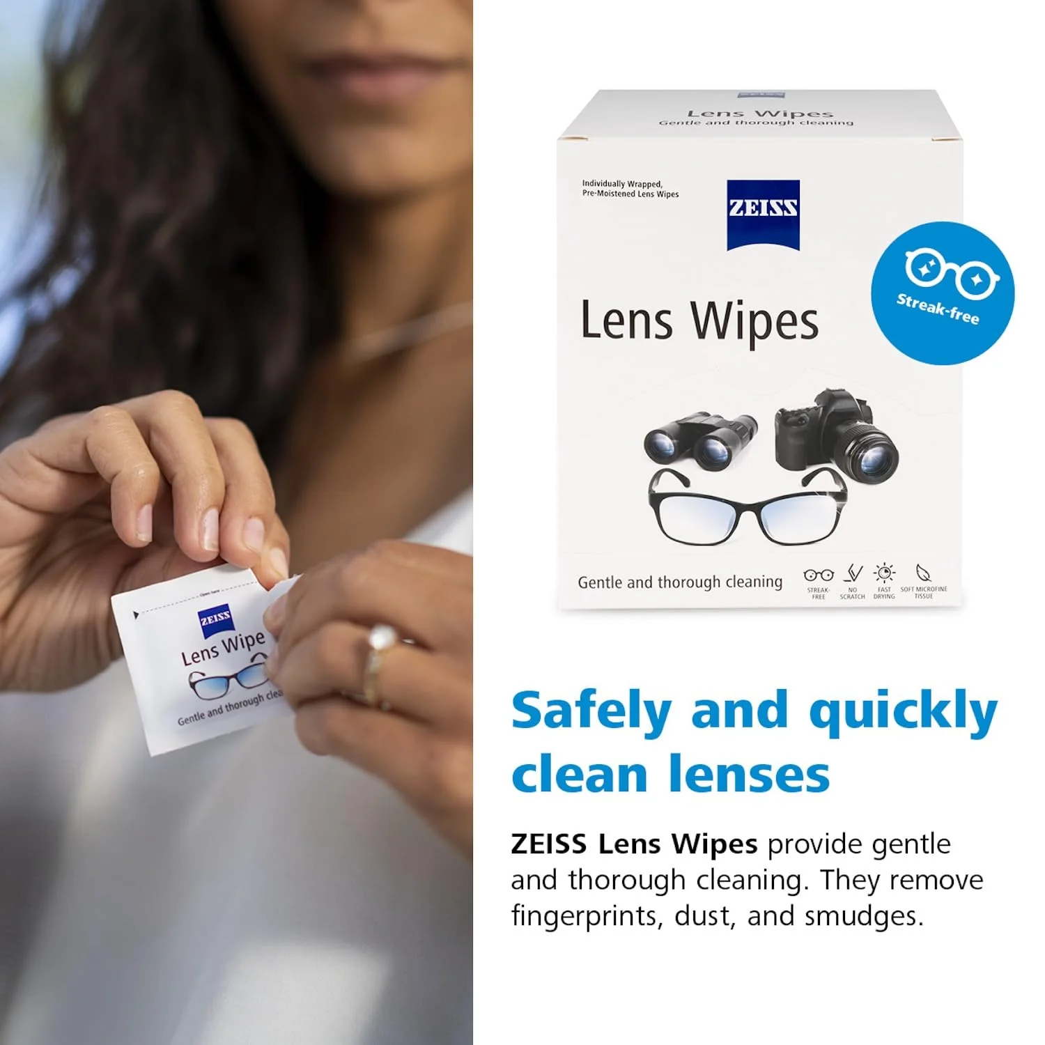 ZEISS Pre-Moistened Lens Cleaning Wipes, 600 Count - Image 6