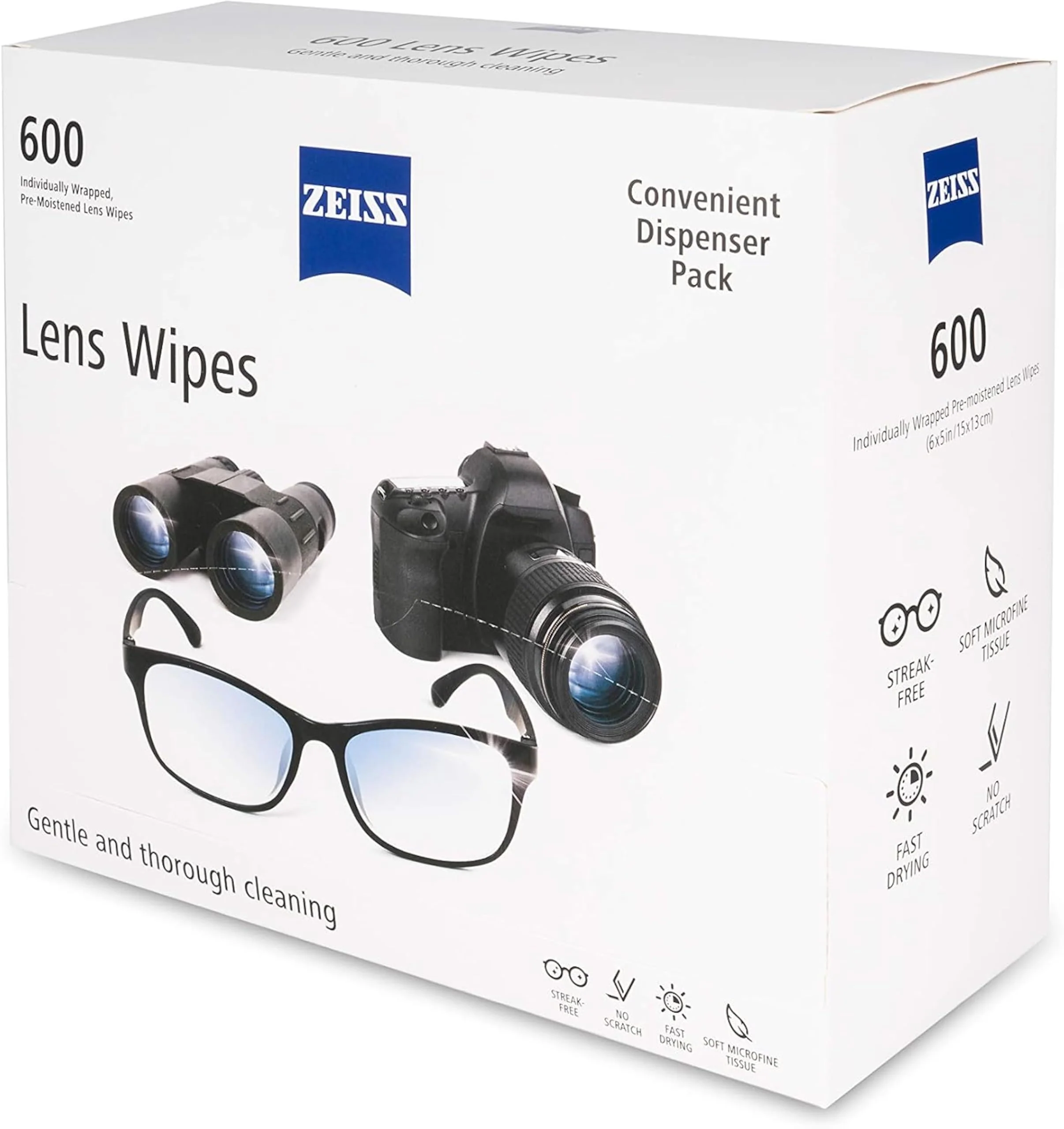ZEISS Pre-Moistened Lens Cleaning Wipes, 600 Count - Image 8