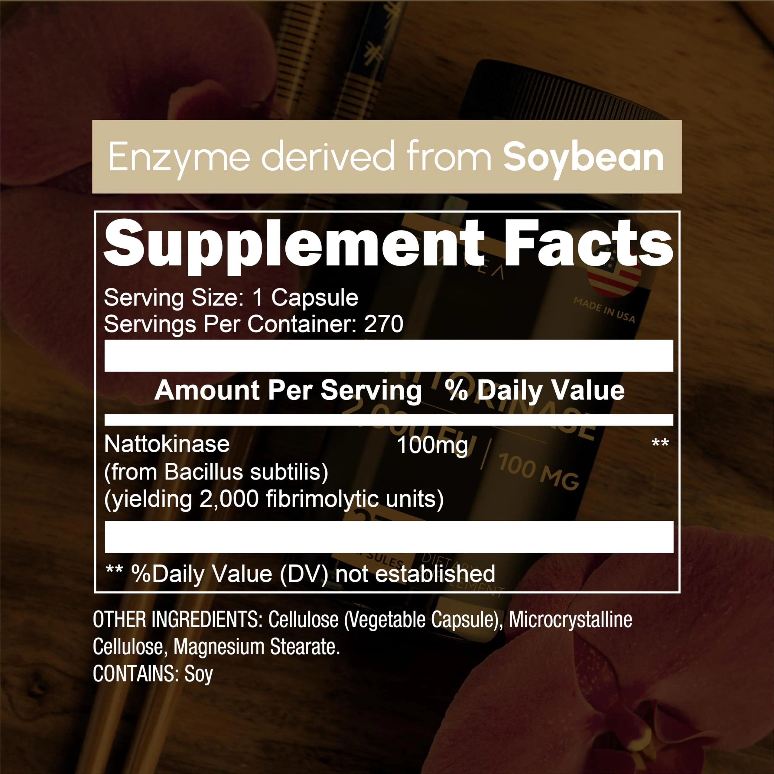 Zenavea - Nattokinase Supplement - 2000 FU of Enzyme - 270 Capsules of Nattokinase 100mg - Gluten Free, Non-GMO, Vegan - Image 6