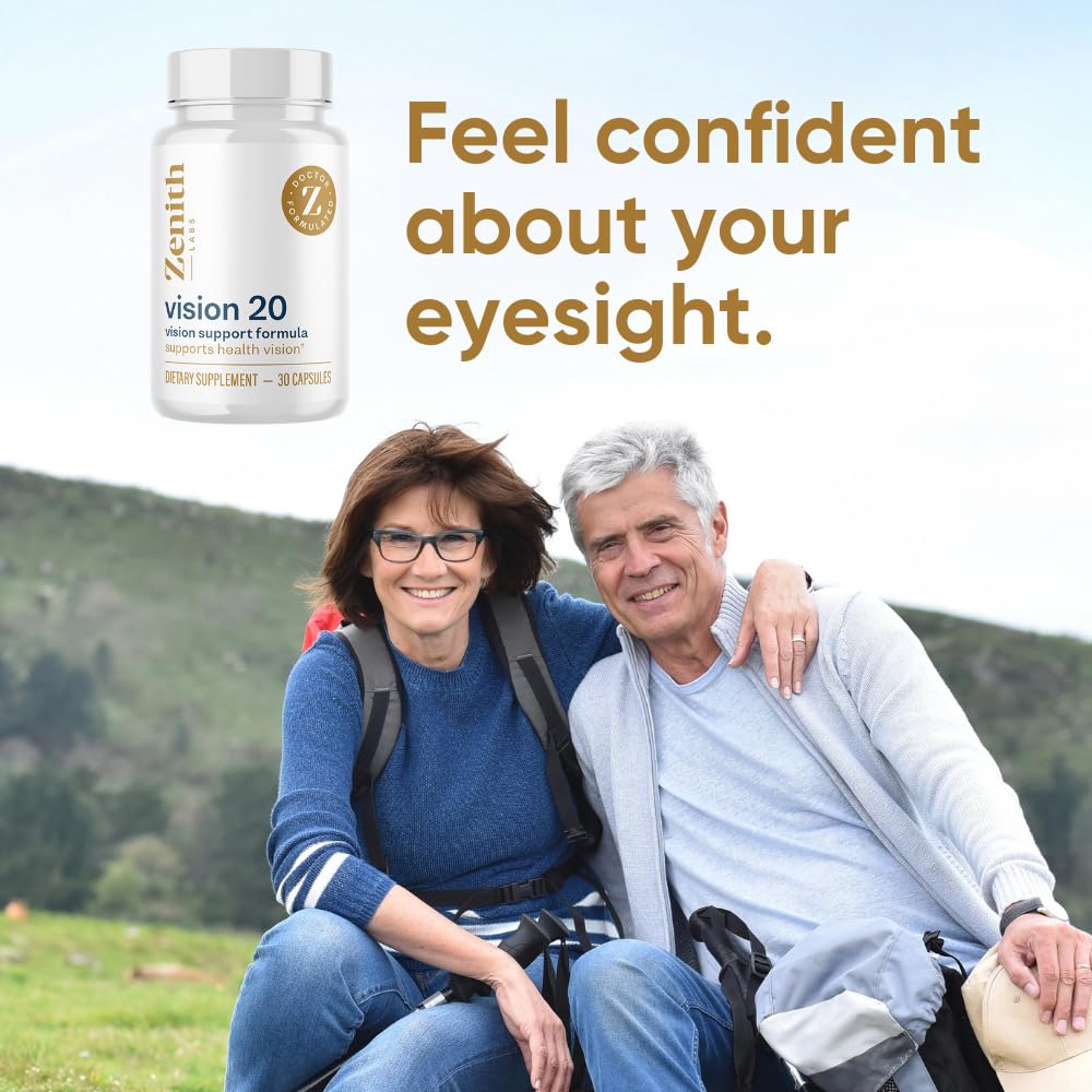 Zenith Labs Vision 20 Eye Vitamins - Lutein, Zeaxanthin, and Bilberry Extract - Supports Eye Strain, and Eye Health - Carotenoid Blend - Image 2