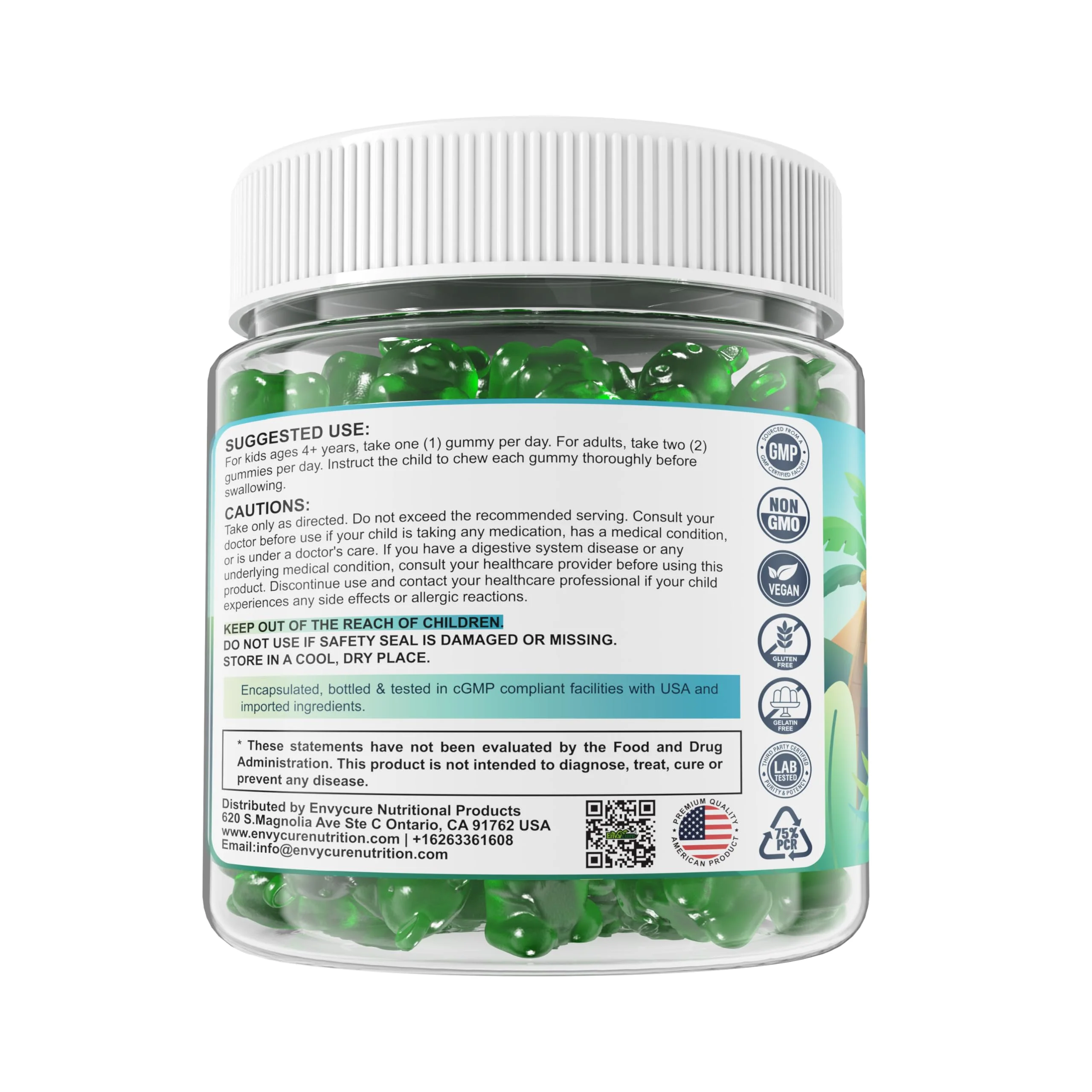 Zeolite Detox for kids & Adult-Sugar Free Zeolite Detox Gummies with Spirulina, Chlorella, Milk Thistle, Magnesium Glycinate, Calcium Citrate for Energy, Focus, Digestive, Immune, Antioxidant - 120Cts - Image 3