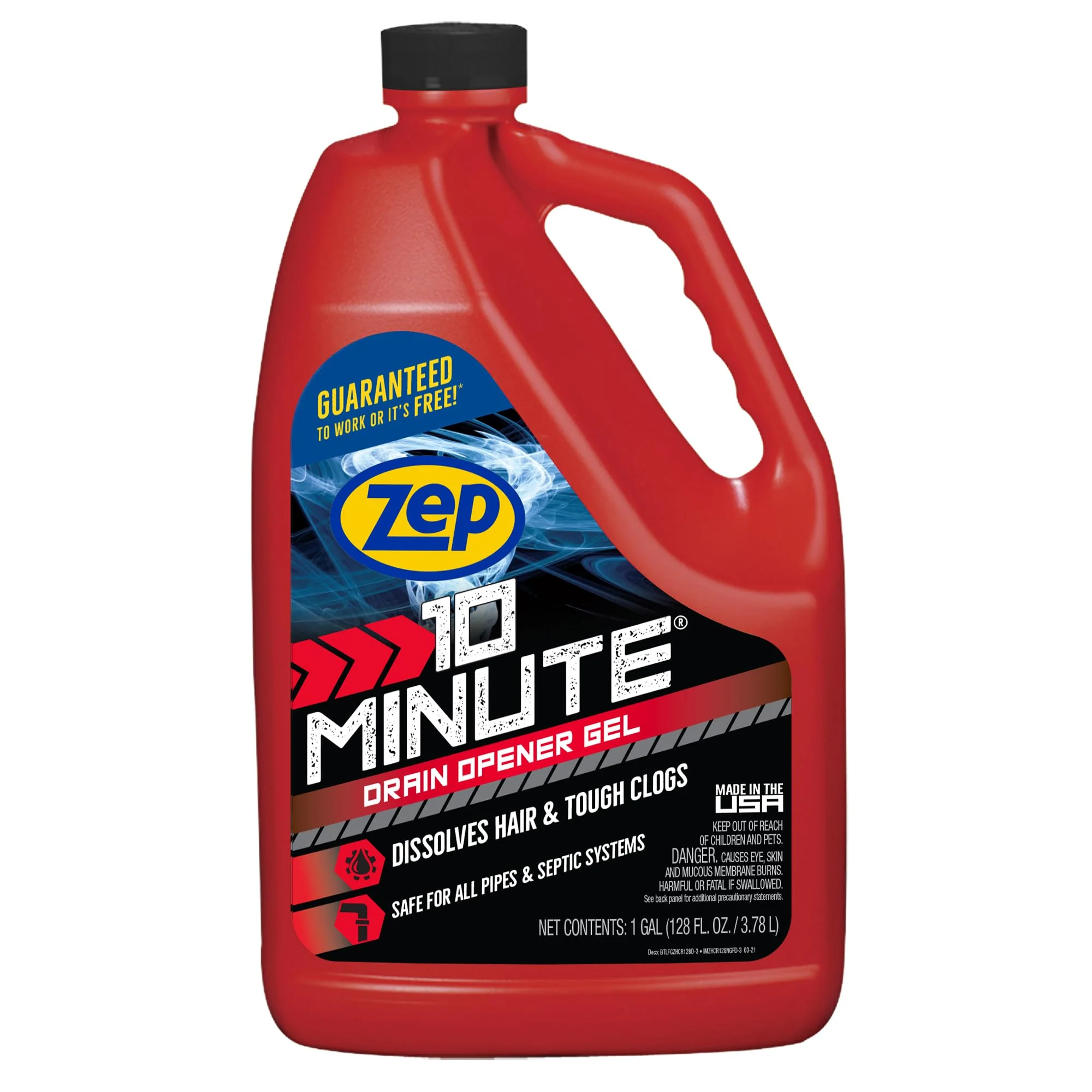 Zep 10 Minute Drain Opener Gel 1 Gallon (Case of 4) ZHCR128NG - Commercial Strength, Fast Acting and Safe for All Pipes - Image 9