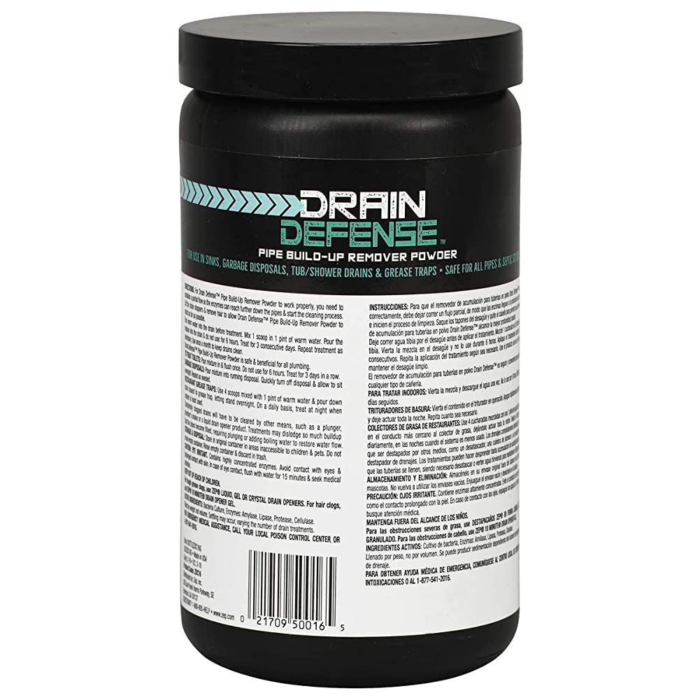 Zep Drain Defense Enzymatic Cleaner Powder - 18 oz (Case of 2) ZDC16 - Safe for Pipes and Septic Systems - Image 3