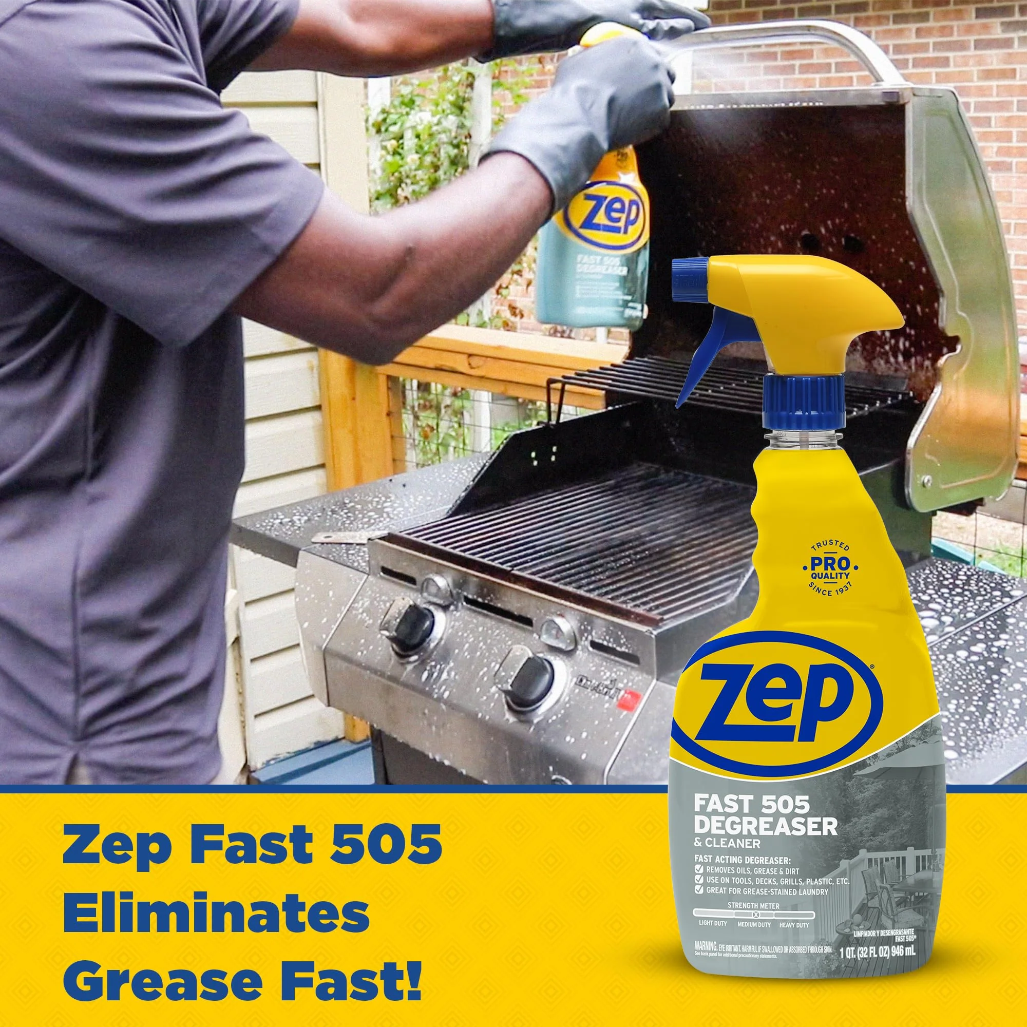Zep Fast 505 Cleaner and Degreaser - 32 oz (Case of 4) - ZU50532 - Great for Grills, Plastics, Metal, and More - Image 7