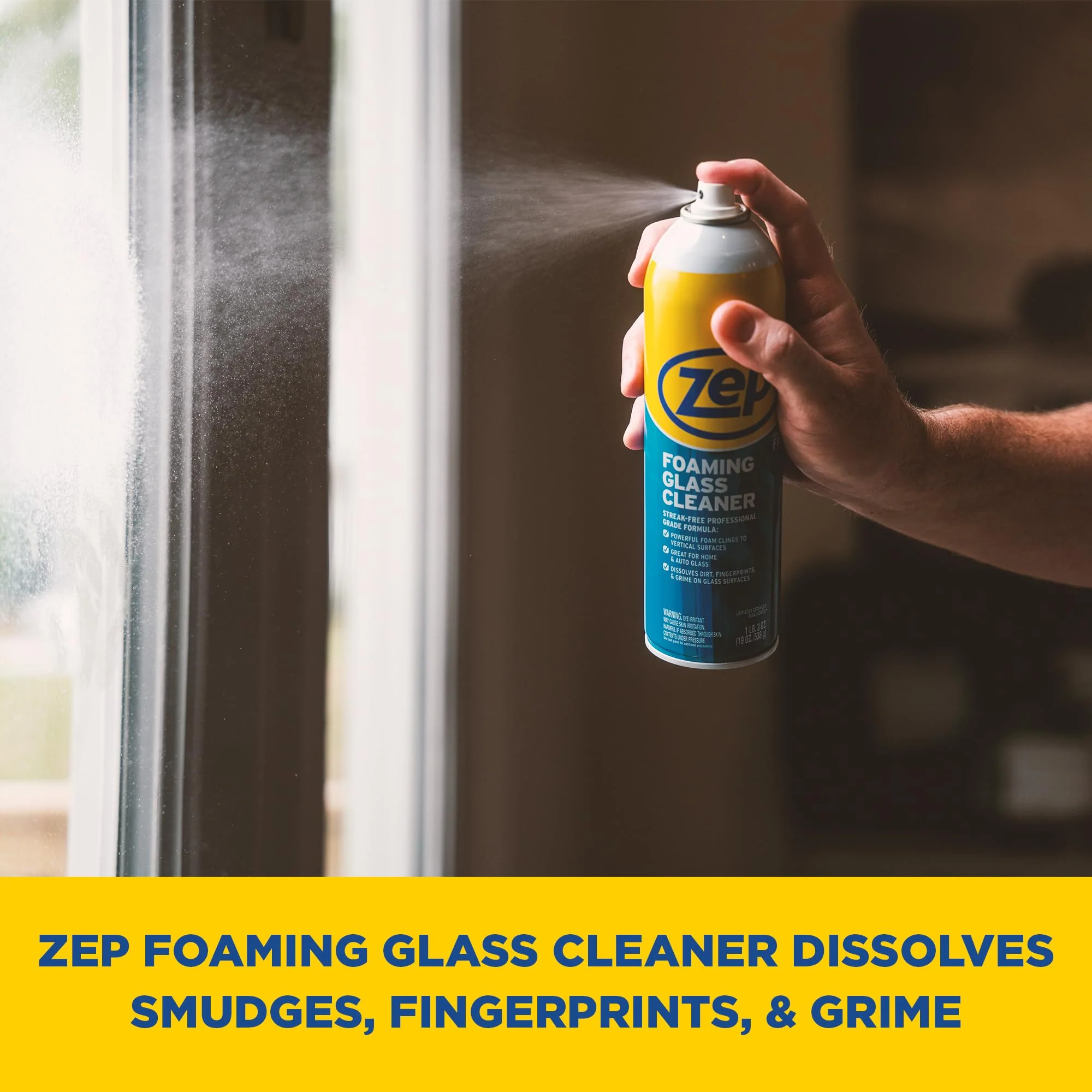 Zep Foaming Glass Cleaner - 19 oz (Case of 12) ZUFGC19 - Streak-Free Professional Grade Formula that Dissolves Dirt, Fingerprints and Grime on Glass, Mirrors, Windows and Plexiglas in Home, Business, - Image 3