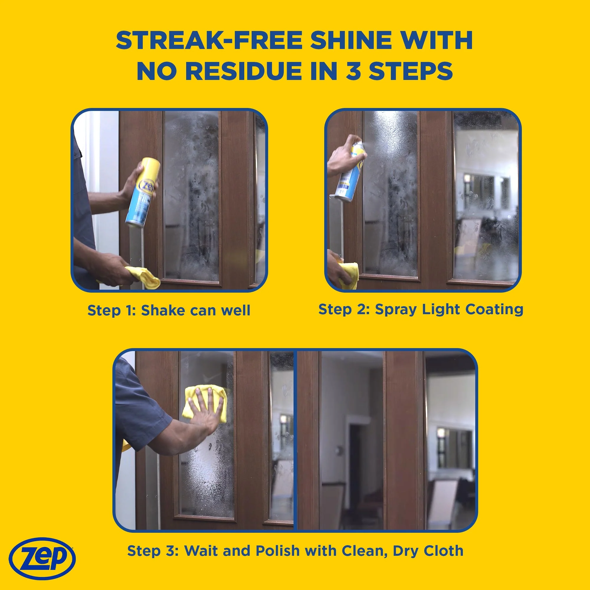 Zep Foaming Glass Cleaner - 19 oz (Case of 12) ZUFGC19 - Streak-Free Professional Grade Formula that Dissolves Dirt, Fingerprints and Grime on Glass, Mirrors, Windows and Plexiglas in Home, Business, - Image 4