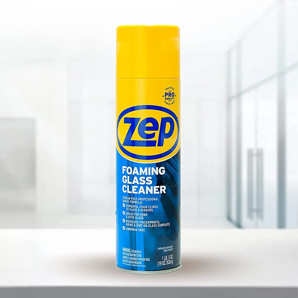 Zep Foaming Glass Cleaner - 19 oz (Case of 12) ZUFGC19 - Streak-Free Professional Grade Formula that Dissolves Dirt, Fingerprints and Grime on Glass, Mirrors, Windows and Plexiglas in Home, Business, - Image 7