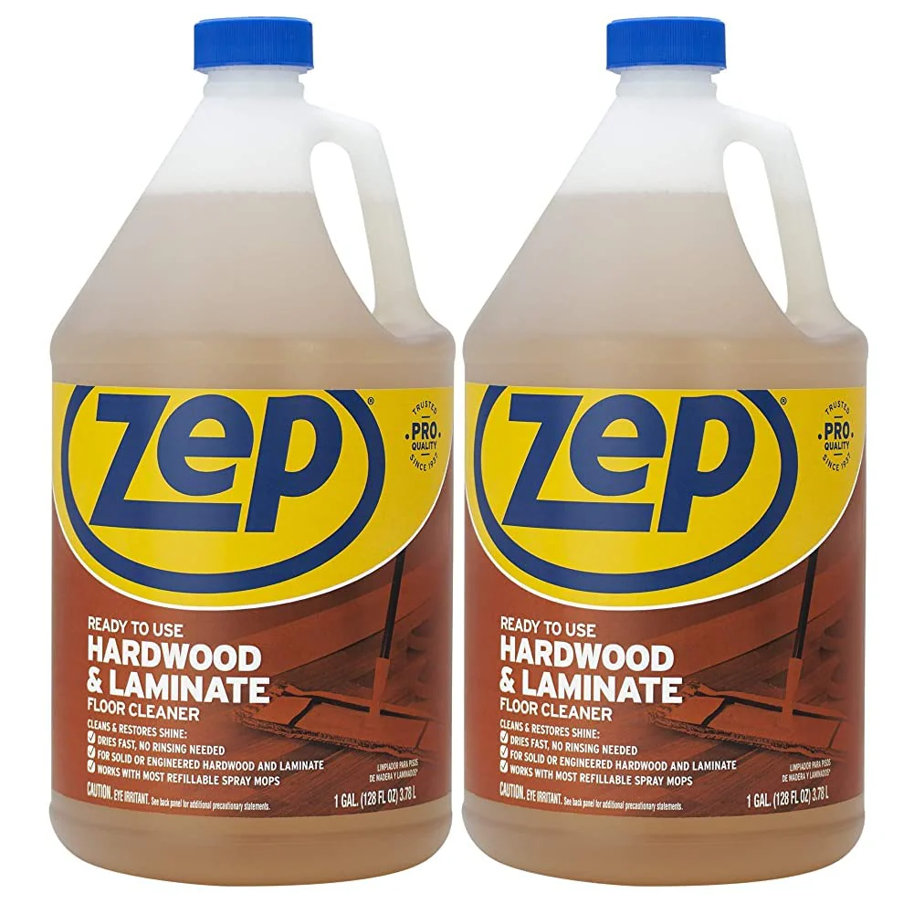 Zep Hardwood and Laminate Floor Cleaner - 1 Gallon (Pack of 2) ECZUHLF1282 - Cleans Spots, Stains, and Scuffs. Restores Shine on Hardwood, Laminate, Cabinet Doors, Crown Molding, and More - Image 2