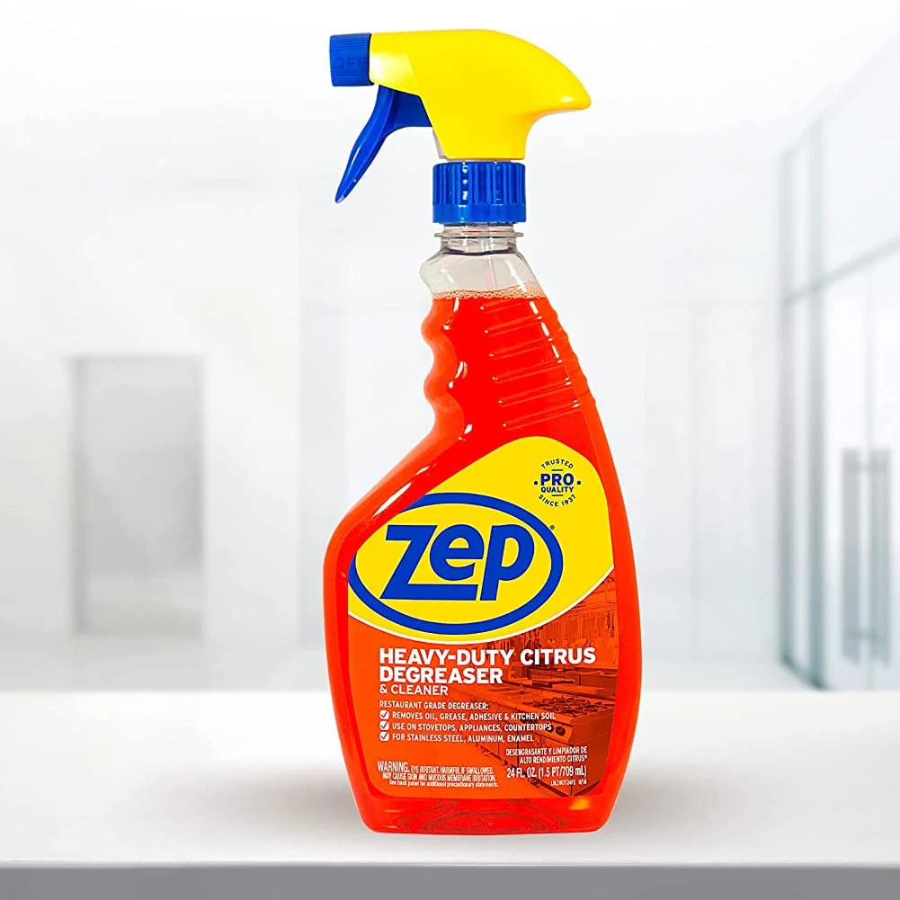 Zep Heavy-Duty Citrus Degreaser and Cleaner - 24 oz (Case of 12) ZUCIT24 - Restaurant Grade, Removes Oil, Grease, Adhesive, and Kitchen Soil on Stovetops, Appliances - Image 5