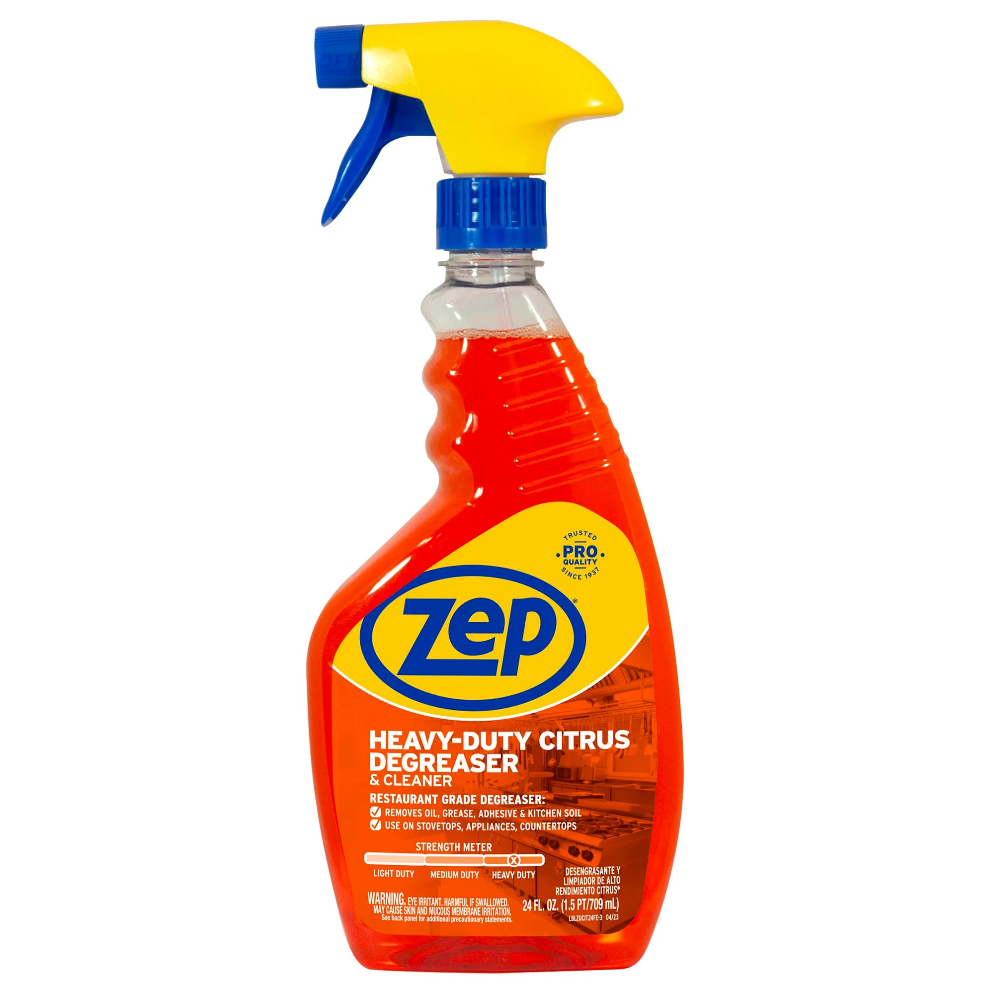 Zep Heavy-Duty Citrus Degreaser and Cleaner - 24 oz (Case of 12) ZUCIT24 - Restaurant Grade, Removes Oil, Grease, Adhesive, and Kitchen Soil on Stovetops, Appliances - Image 7
