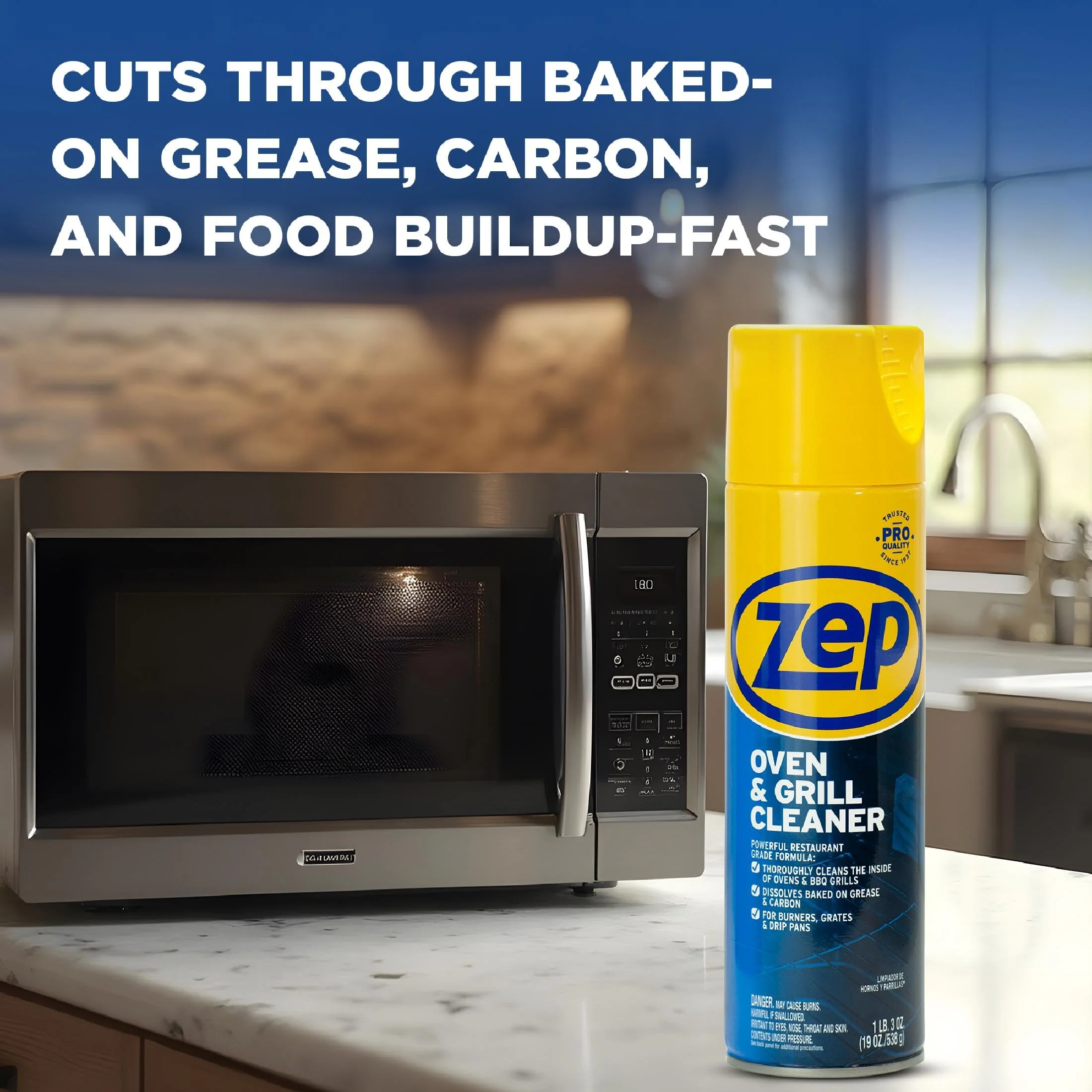 Zep Heavy-Duty Oven and Grill Cleaner - 19 oz (Case of 2) ZUOVGR19 - Dissolves Grease on Contact, on Burners, Grates and Drip Pans - Image 3