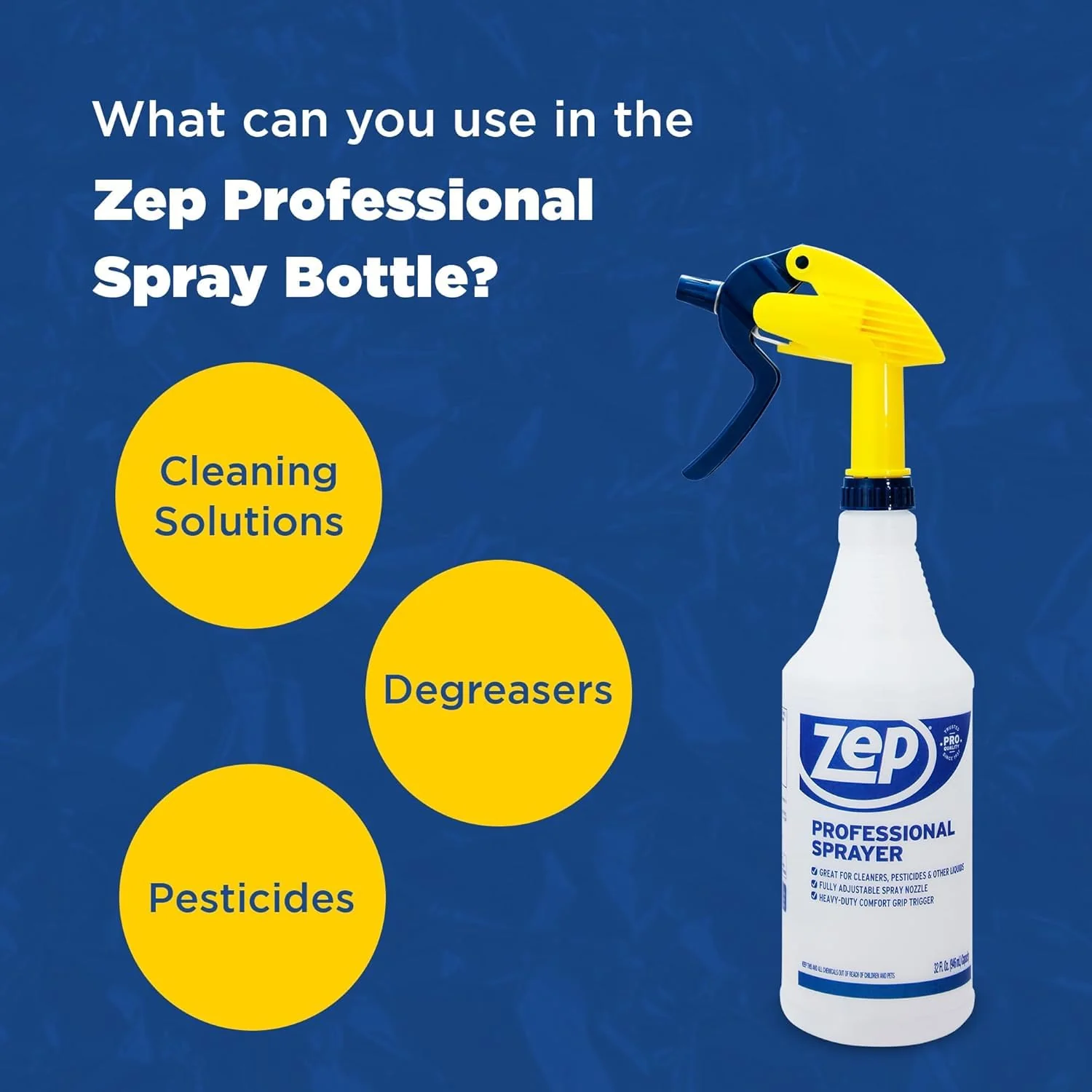 Zep Professional Sprayer Bottle – Fine Mist up to a 30-Foot Stream - (Case of 6) 32 oz.-Versatile Adjustable Nozzle Spray Bottles with a Fine Mist or Powerful Spray, Refillable for Diluted Concentrate - Image 5