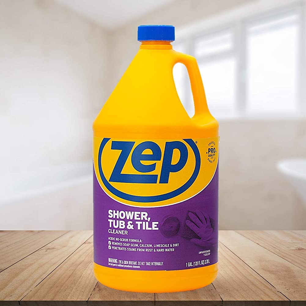 Zep Shower Tub and Tile Cleaner 1 Gallon ZUSTT128 (Case of 2) - No Scrub Pro Formula Breaks up Tough Buildup on Contact - Image 6