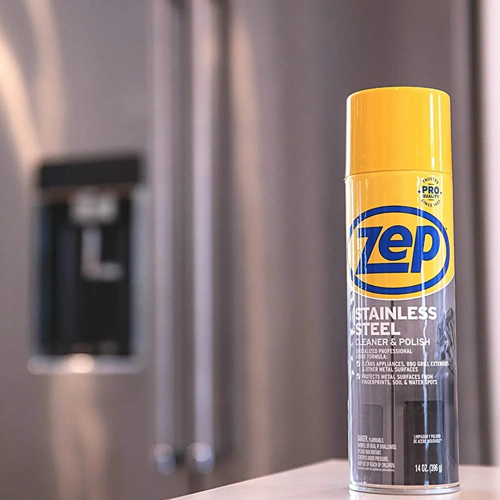 Zep Stainless Steel Cleaner and Polish - 14 oz (Case of 12) ZUSSTL14 - Protects Metal Surfaces From Fingerprints, Soil & Water Spots - Image 2