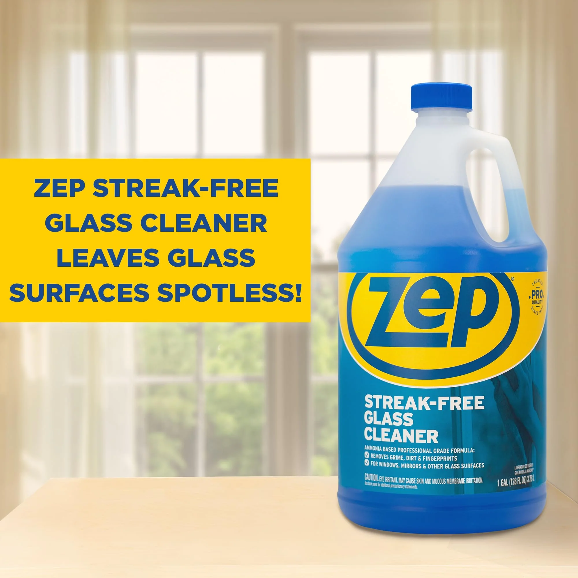 Zep Streak-Free Glass Cleaner - 1 Gallon - (Case of 2) ZU1120128 - Leaves windows and mirrors crystal clear - Image 3