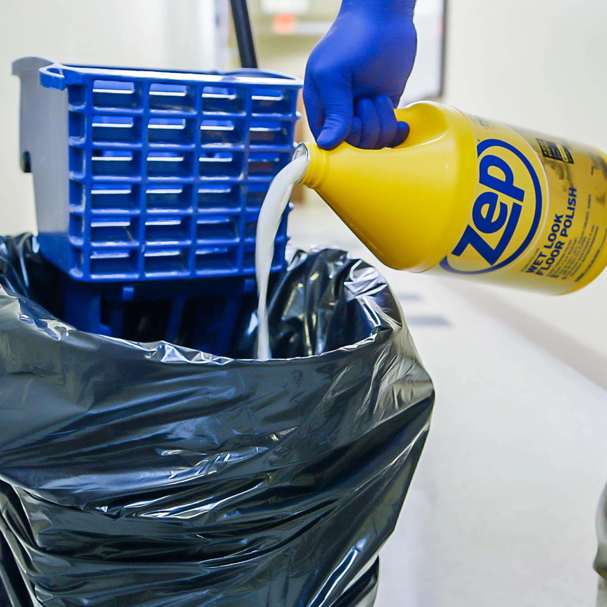 Zep Wet Look Floor Polish - 1 Gallon (Case of 2) ECZUWLFF1282 - Long Lasting Glossy Finishing Polish, Scuff & Slip Resistant, for Vinyl (VCT), Sealed Concrete, Rubber, and No-Wax Tile Floors - Image 3