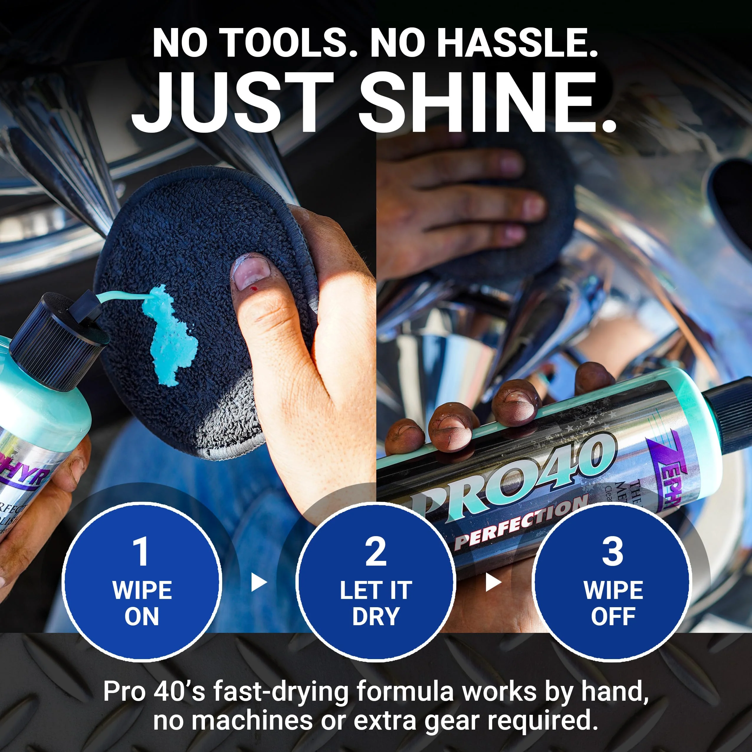 Zephyr - Pro 40 Perfection Liquid Metal Polish - Stainless Steel & Aluminum Polish for Big Rigs, Semi Trucks, Fuel Tanks, & More - 32 oz - Image 3