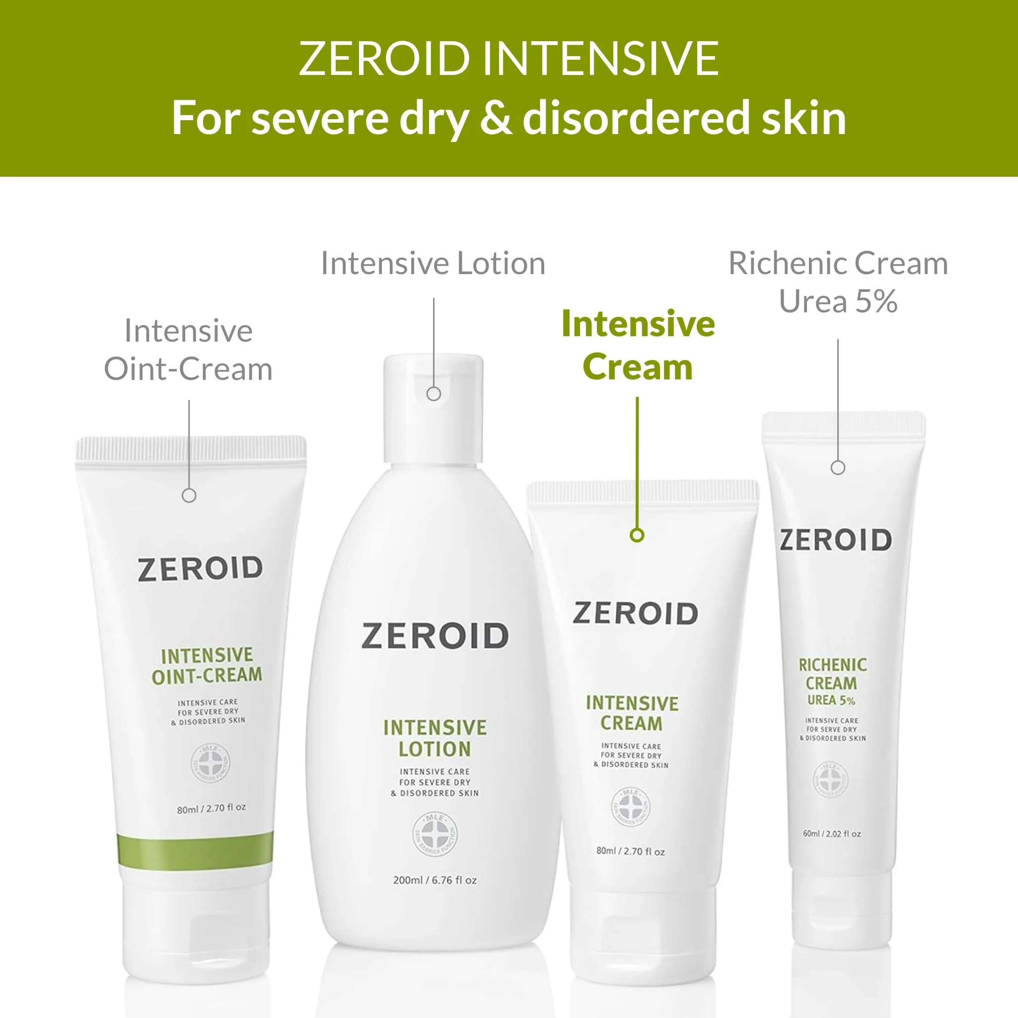 ZEROID | Intensive Cream | Face Moisturizer for Dry & Disordered Skin | Face Cream for Sensitive Skin | Face Lotion For Skin Barrier Repair | Korean Skincare | Korean Moisturizer | 2.7 fl oz (80ml) - Image 2