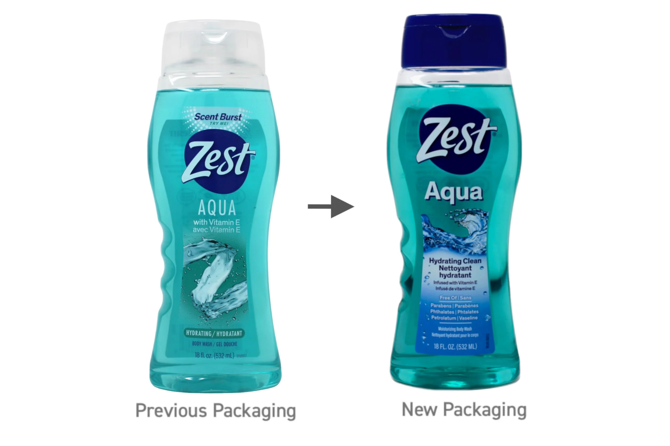 Zest Hydrating Body Wash - Aqua - Moisturizing Body Wash for Men and Women - Bath Soap with Vitamin E - Gentle Paraben Free Formula - 6 pc - Image 6