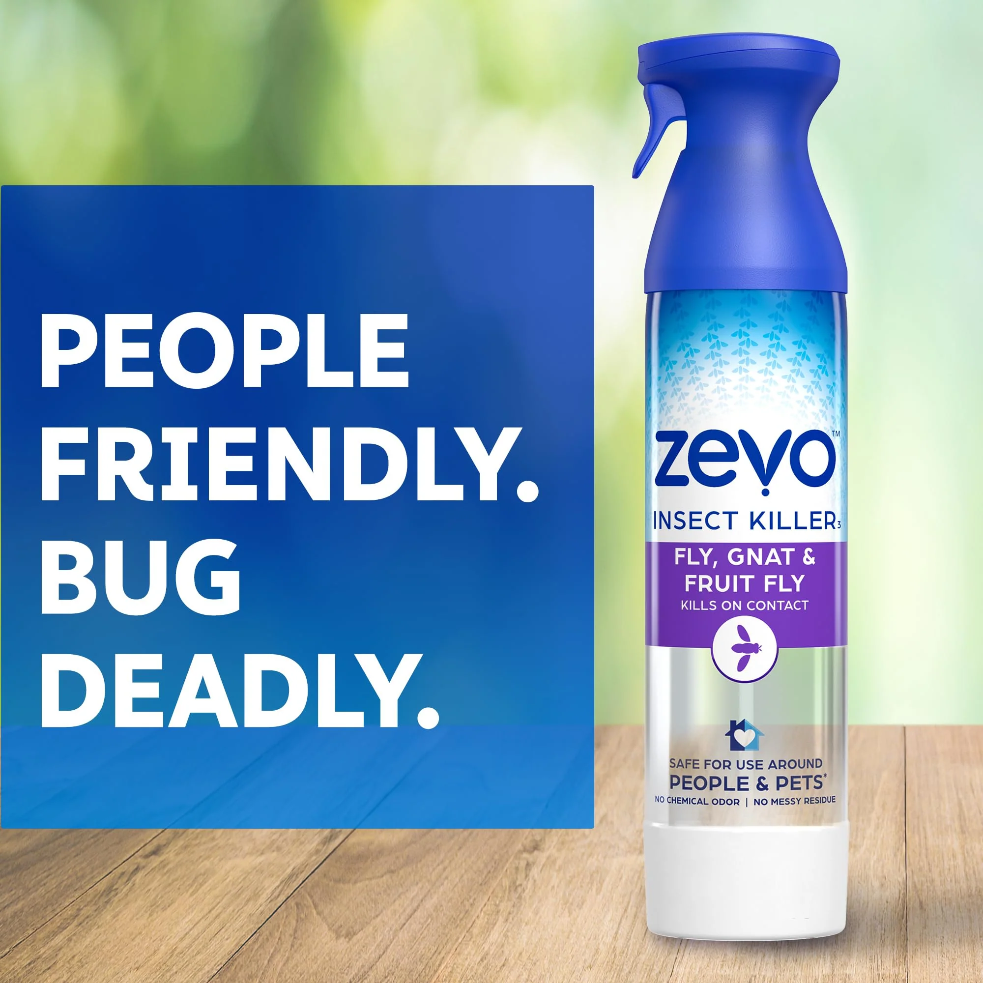 Zevo Flying Insect Killer Spray - Bug Spray for Home Use - Versatile Gnat, Mosquito, Fruit Fly Killer & More - with Rosemary & Cornmint Oil - for Indoor & Outdoor Use (3 Bottles) - Image 6