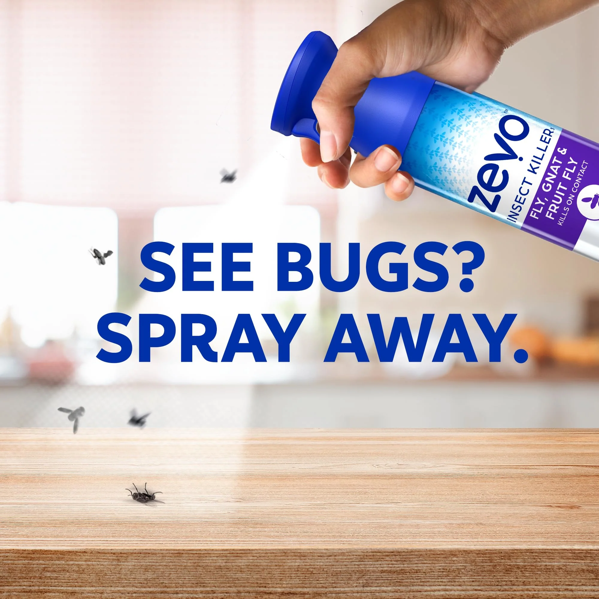 Zevo Flying Insect Killer Spray - Bug Spray for Home Use - Versatile Gnat, Mosquito, Fruit Fly Killer & More - with Rosemary & Cornmint Oil - for Indoor & Outdoor Use (3 Bottles) - Image 9