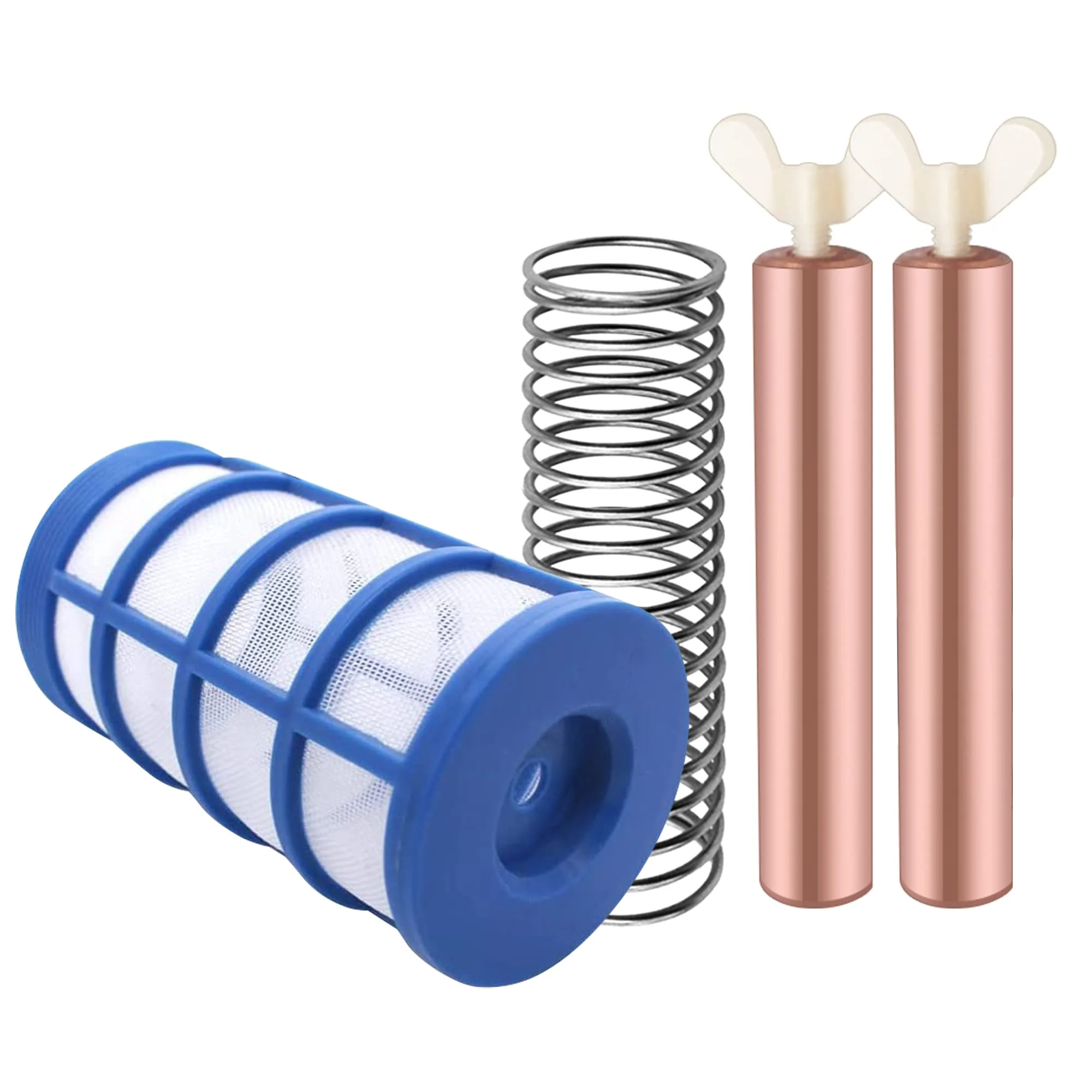Zhitaoxun 6 Pcs Copper Anode Replacement Kit Solar Pool Replacement Copper Anode,4.13 x 0.71 Inch Threaded M6,Includes Copper Anode, Threaded Basket,Spring,Wing Screw - Image 6