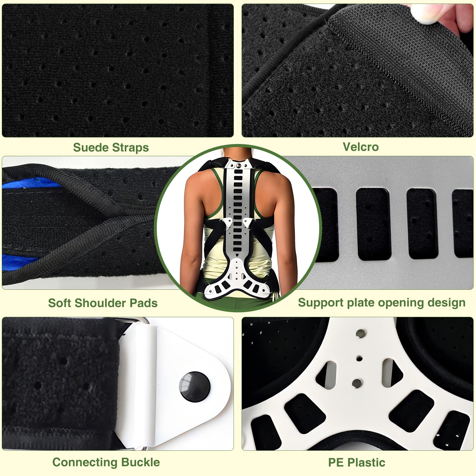 ZHUNPOCT Posture Corrector Back Support for Hunched Back, Kyphosis and Vertebral Compression Fracture Men and Women (Large) - Image 3