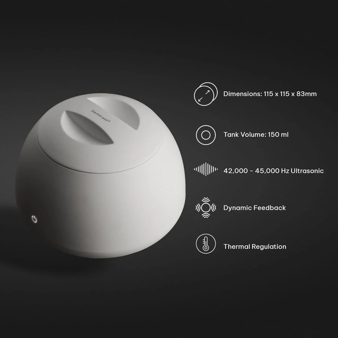 Zima Dental Pod: Ultrasonic Retainer Cleaner. The Original Retainer Cleaner Machine, Aligner Cleaner, Nightguard Cleaner, Mouthguard Cleaner, Denture Cleaner - Image 2