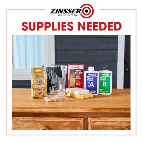 Zinsser Wood Bleach Kit | Lighten Furniture, Floors, Cabinets, Trim | Removes Red Tone | 2-Step Brightening System | 2-Step 8 fl. oz. Kit (16 fl. oz. Total) - Image 2
