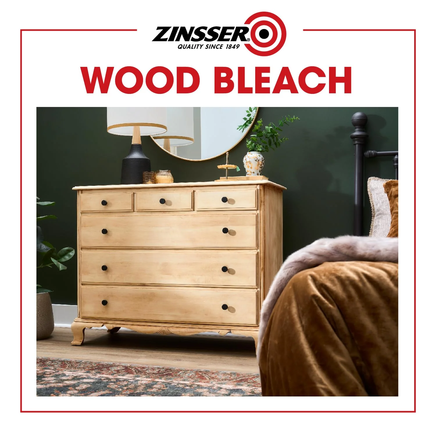 Zinsser Wood Bleach Kit | Lighten Furniture, Floors, Cabinets, Trim | Removes Red Tone | 2-Step Brightening System | 2-Step 8 fl. oz. Kit (16 fl. oz. Total) - Image 6