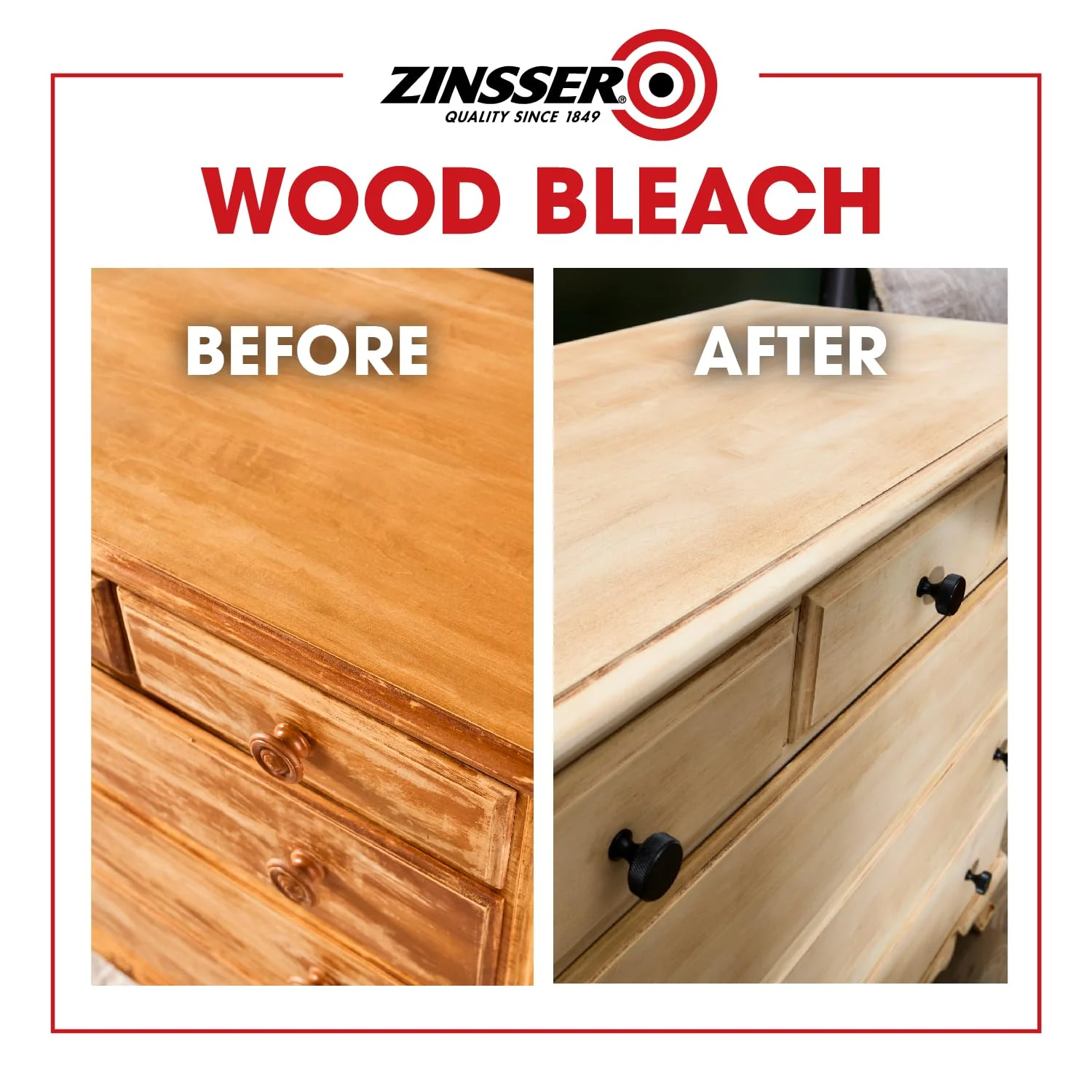 Zinsser Wood Bleach Kit | Lighten Furniture, Floors, Cabinets, Trim | Removes Red Tone | 2-Step Brightening System | 2-Step 8 fl. oz. Kit (16 fl. oz. Total) - Image 7