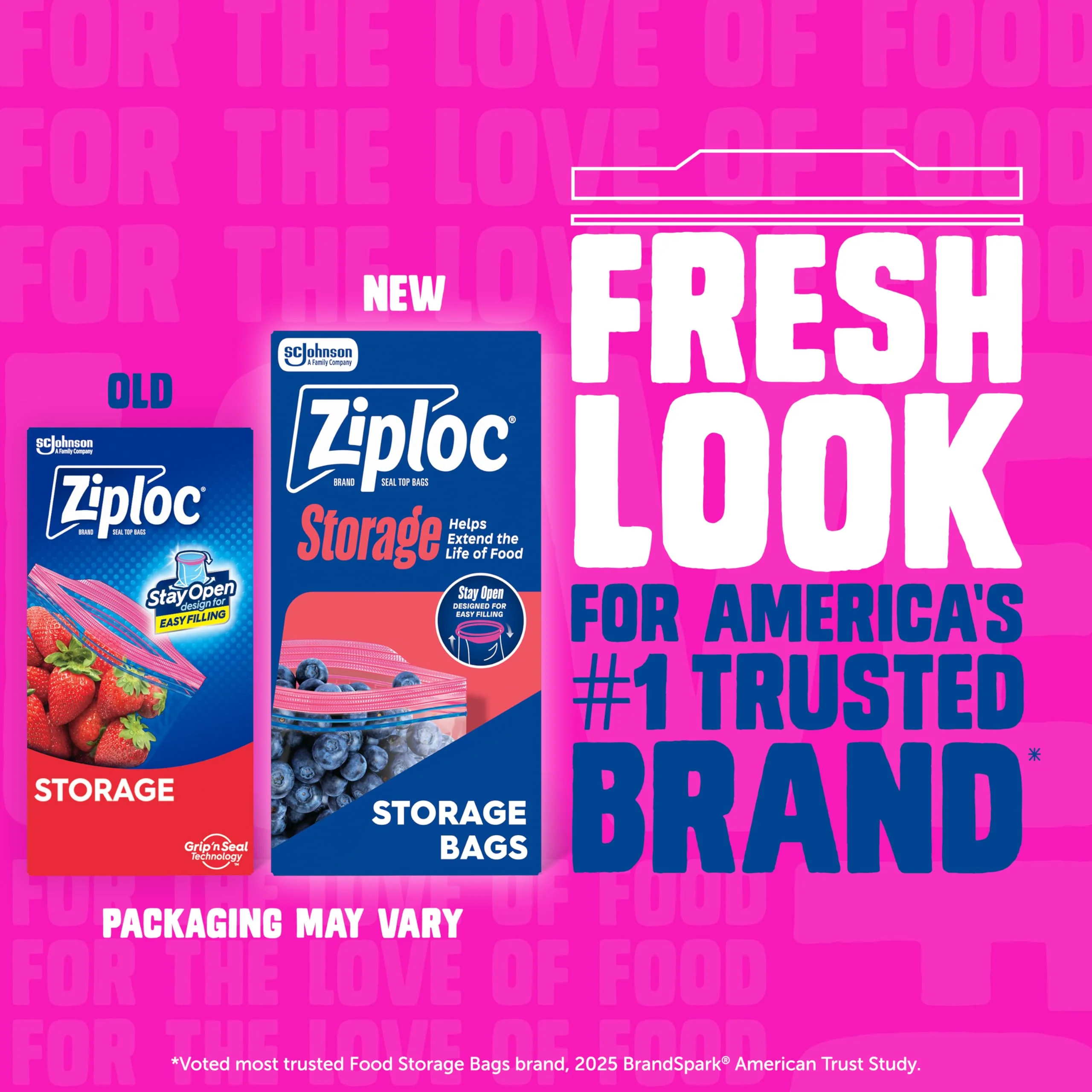 Ziploc Gallon Food Storage Bags, 120ct Total, Stand-Up Bottom, Easy to Fill (Pack of 2) - Image 2