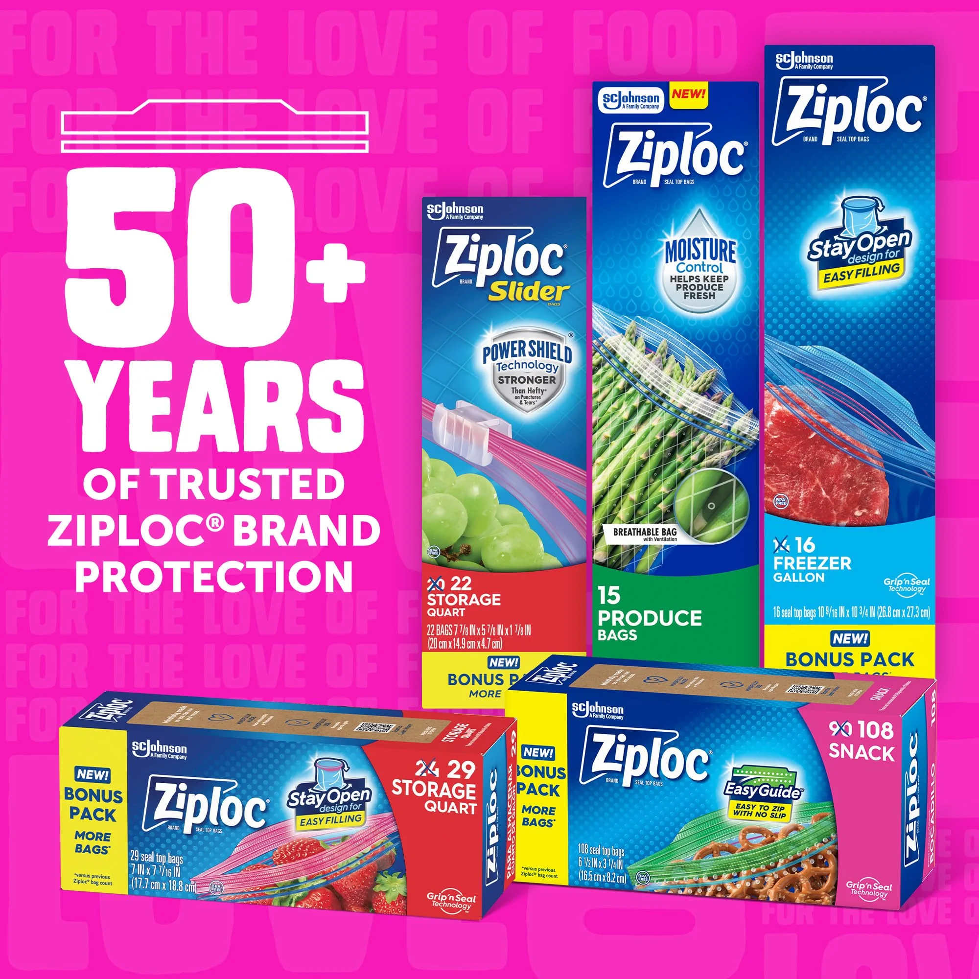 Ziploc Gallon Food Storage Bags, 120ct Total, Stand-Up Bottom, Easy to Fill (Pack of 2) - Image 7