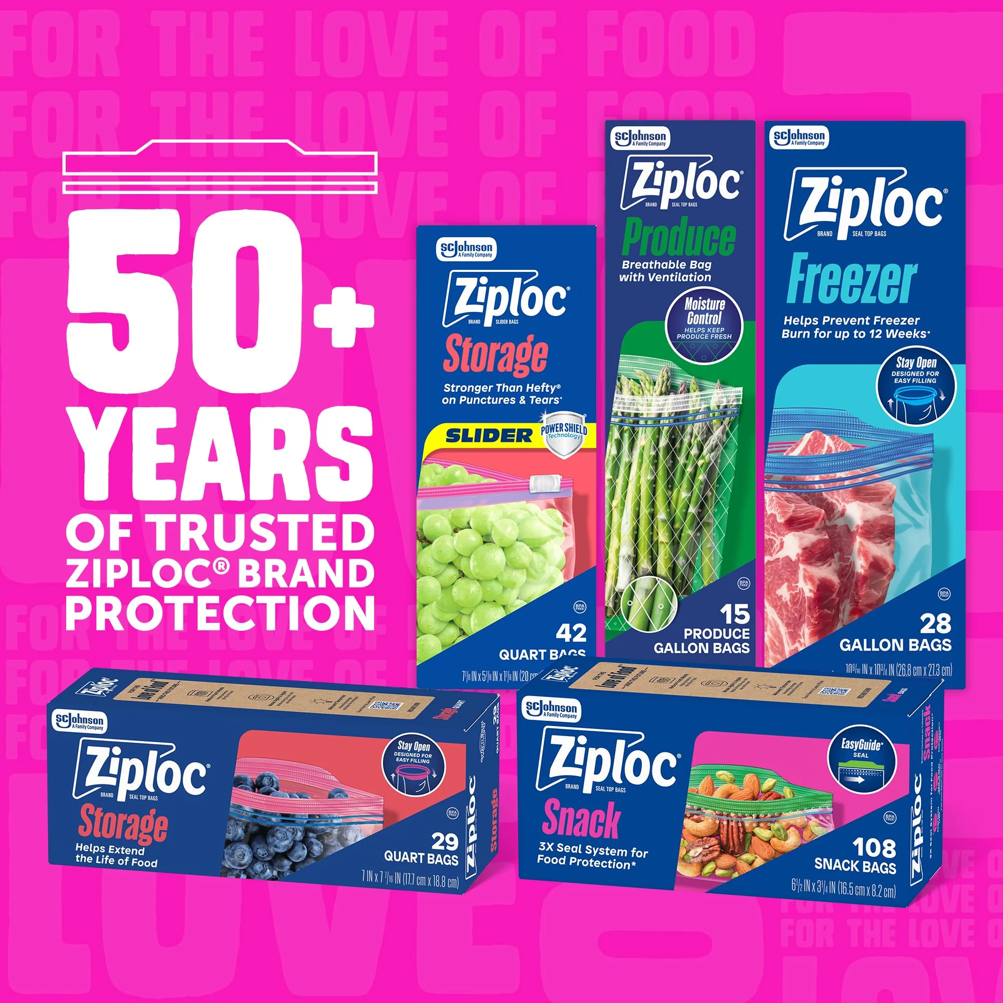 Ziploc Gallon Food Storage Bags, Stand-Up Bottom, Easy to Fill, 81 Count - Image 6