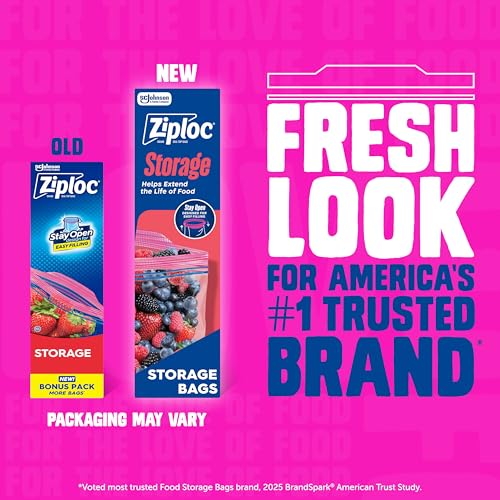 Ziploc Gallon Food Storage Bags, Stand-Up Bottom, Easy to Fill, 81 Count (Packaging May Vary) - Image 16
